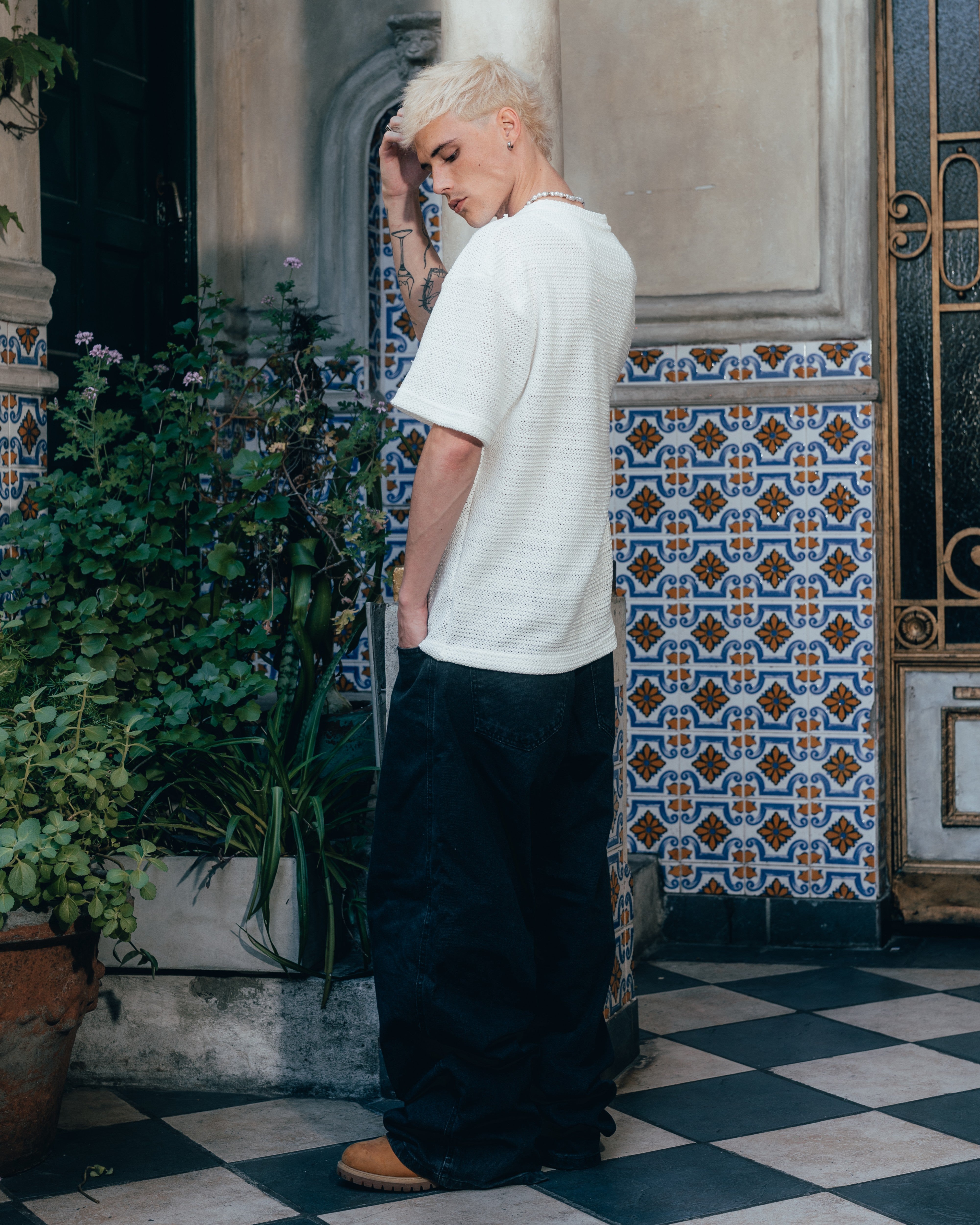 REMERA OVERSIZED TEJIDA [ PRIMARI ] CRUDO