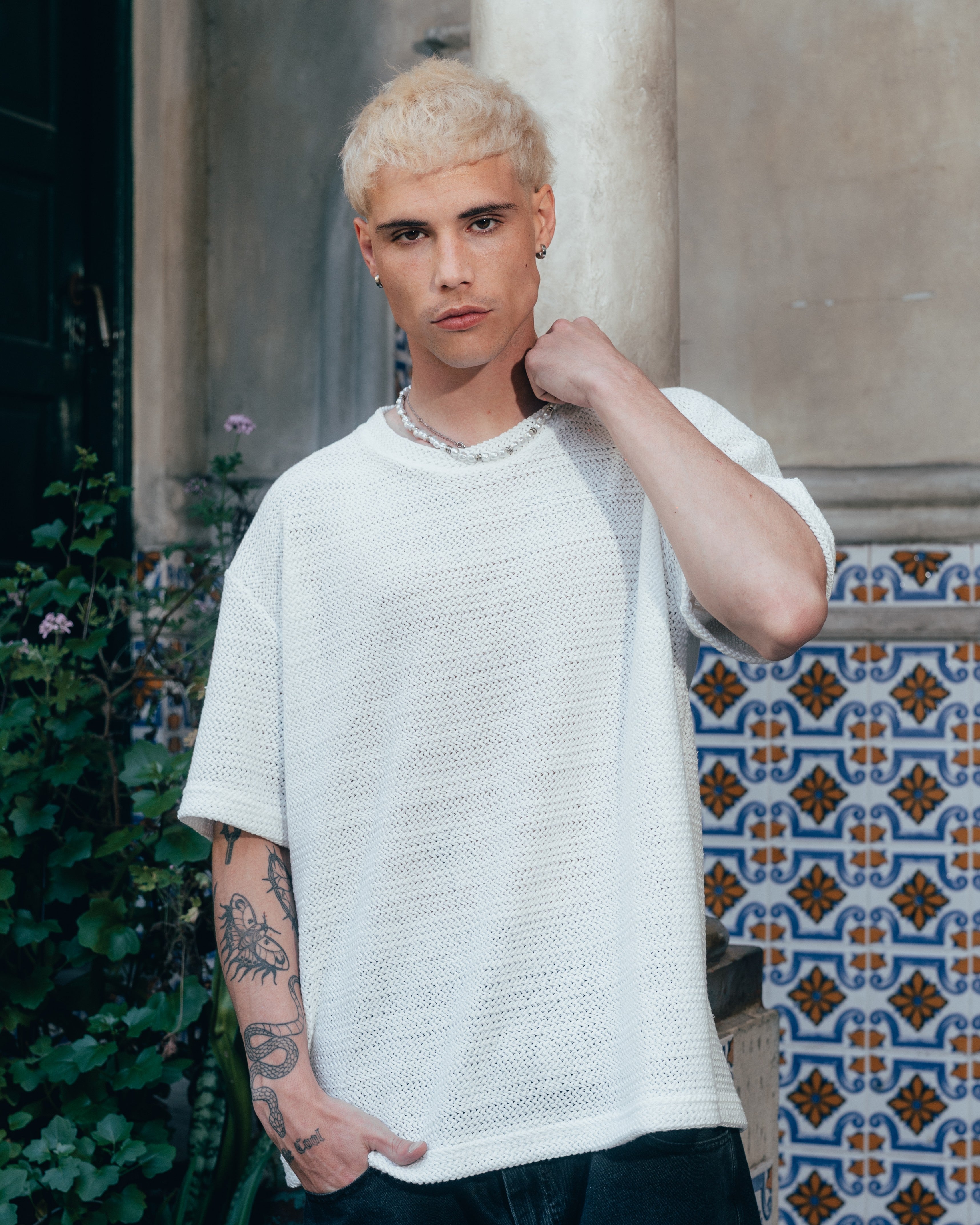 REMERA OVERSIZED TEJIDA [ PRIMARI ] CRUDO