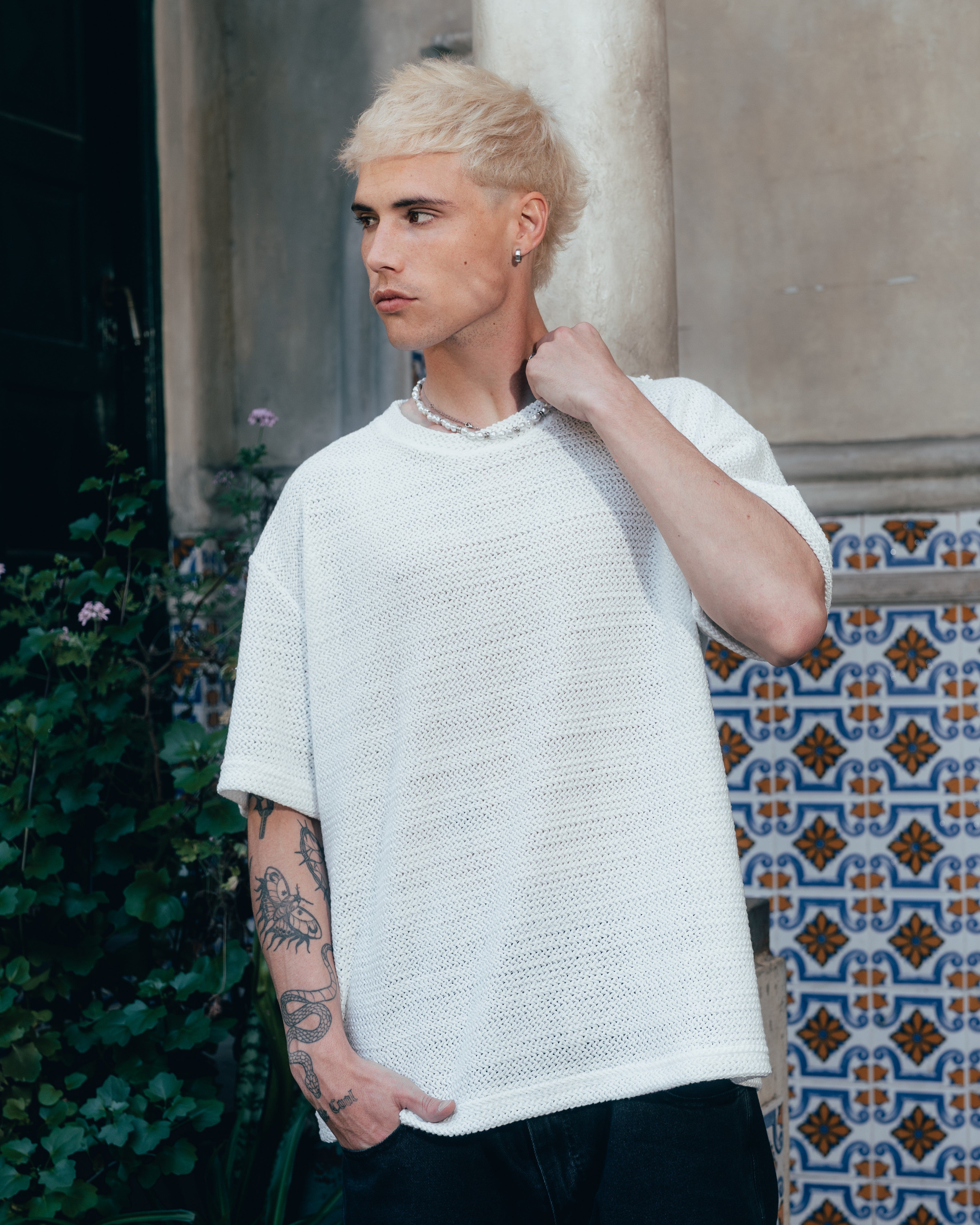 REMERA OVERSIZED TEJIDA [ PRIMARI ] CRUDO