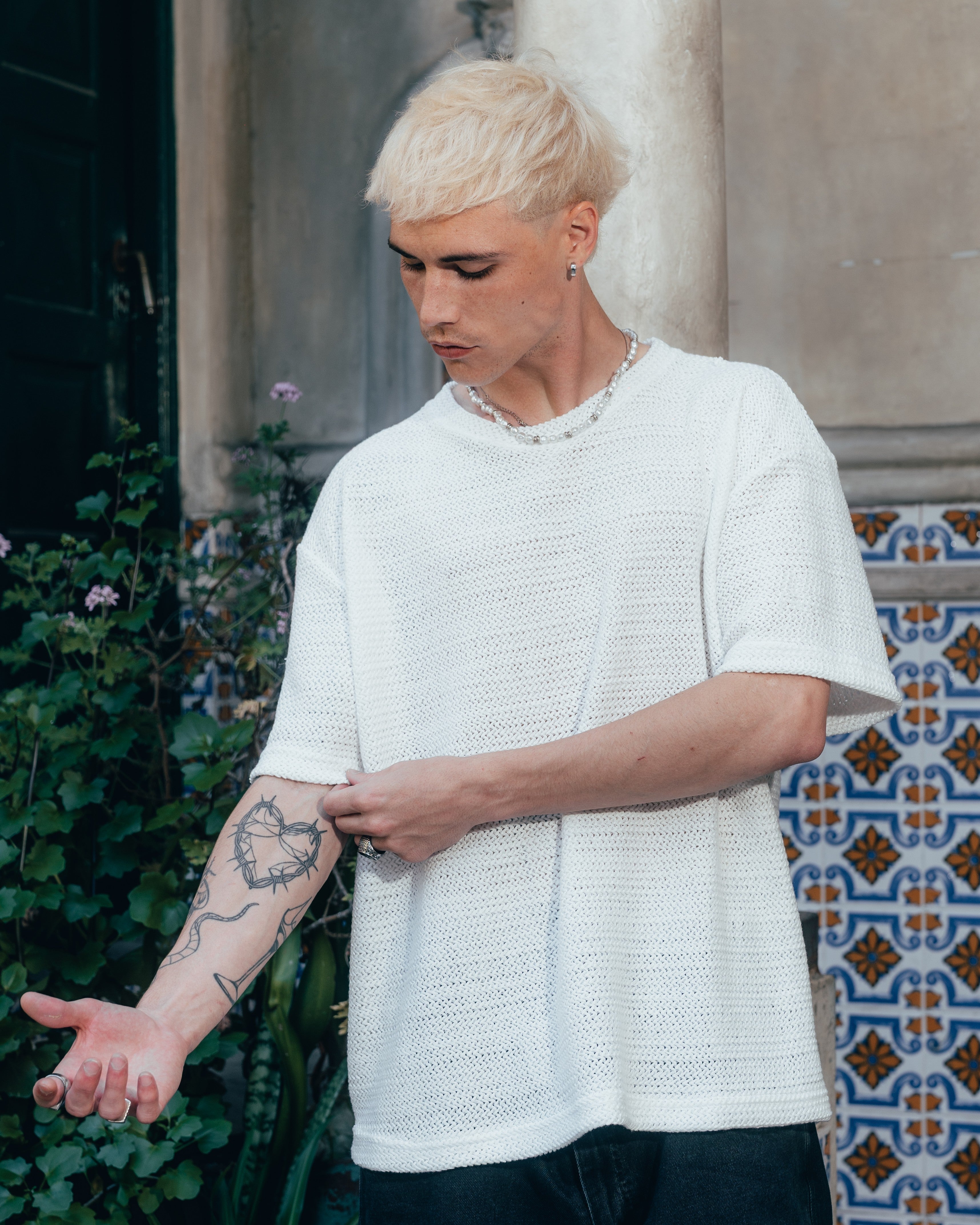 REMERA OVERSIZED TEJIDA [ PRIMARI ] CRUDO