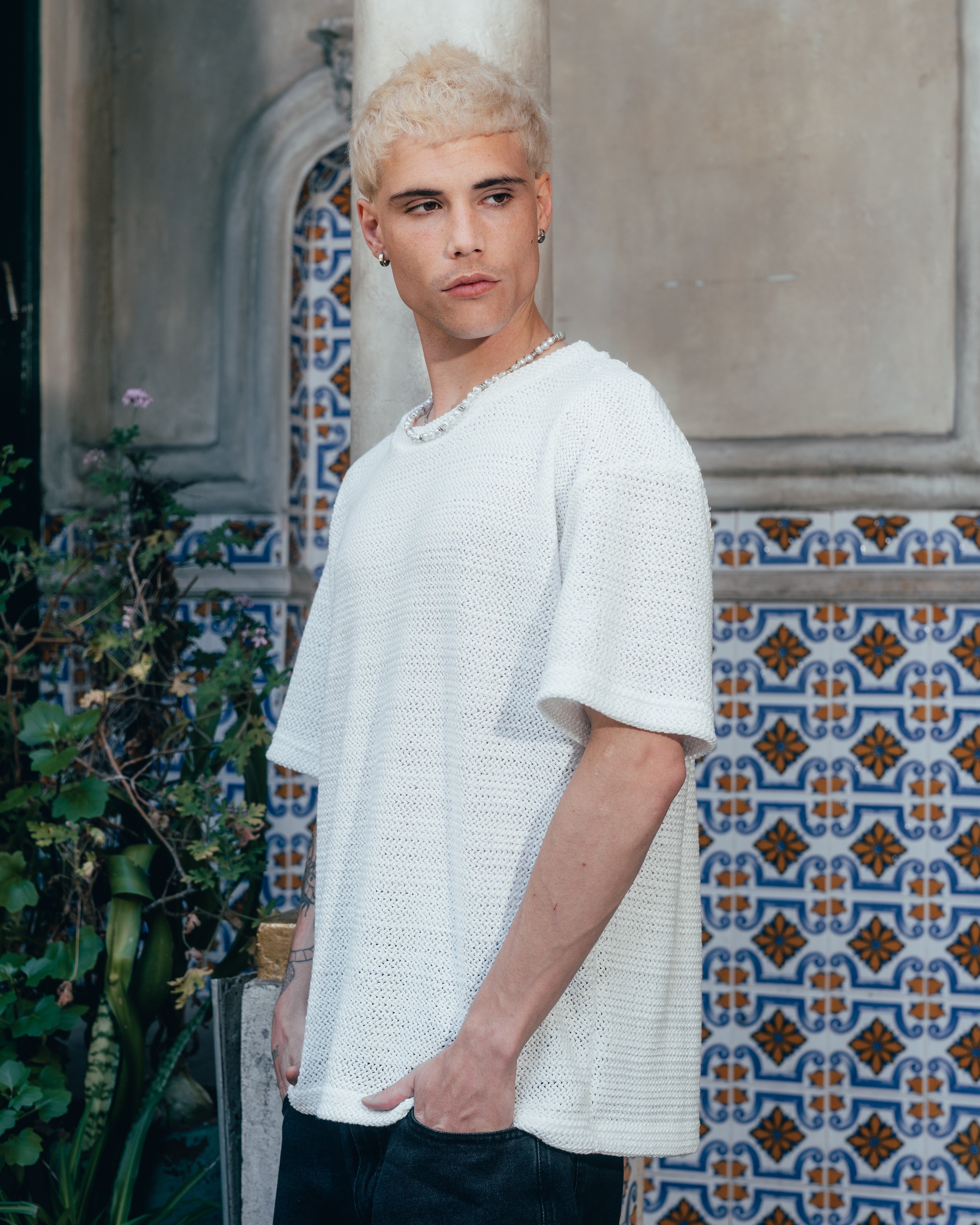 REMERA OVERSIZED TEJIDA [ PRIMARI ] CRUDO