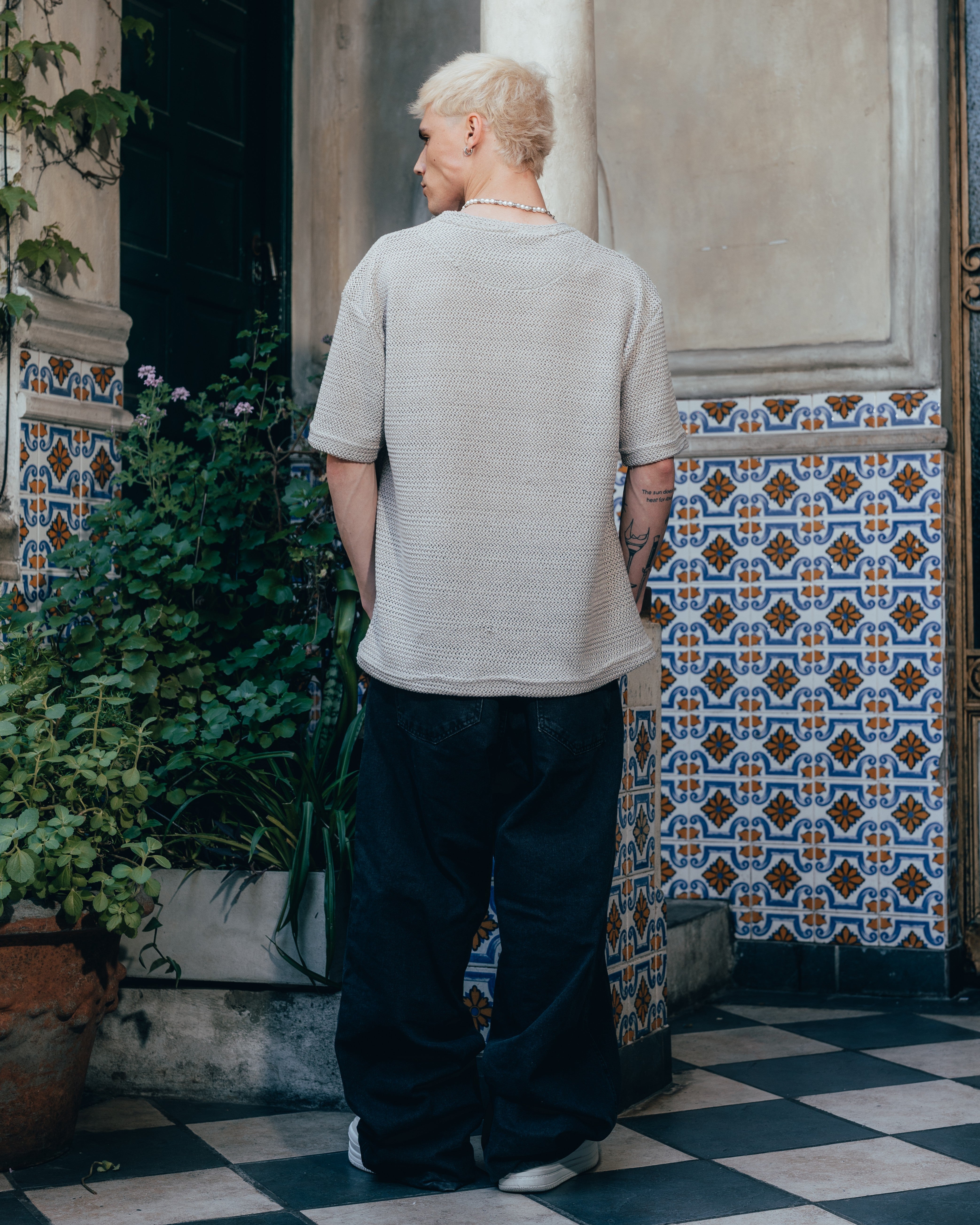 REMERA OVERSIZED TEJIDA [ PRIMARI ] GREY