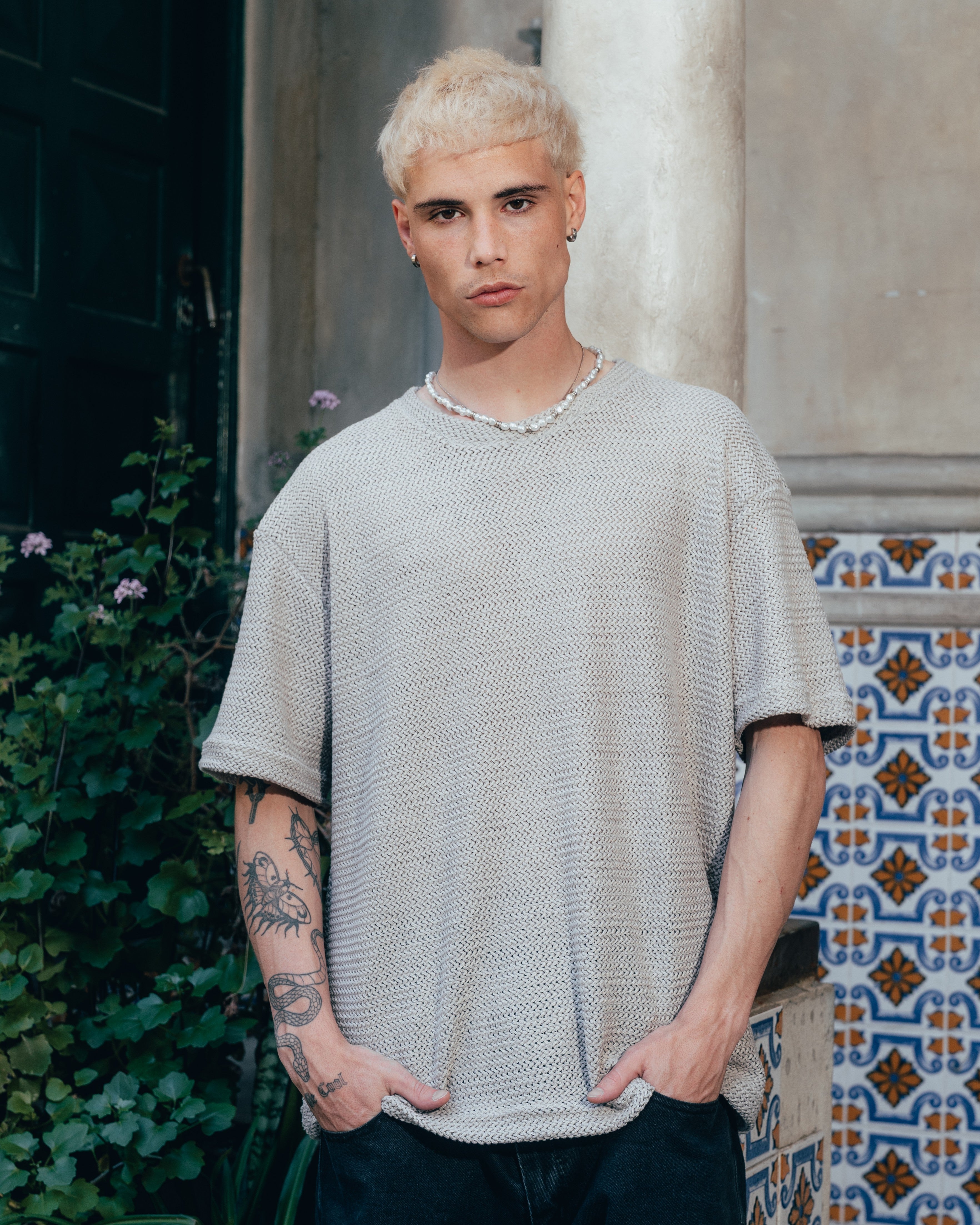 REMERA OVERSIZED TEJIDA [ PRIMARI ] GREY