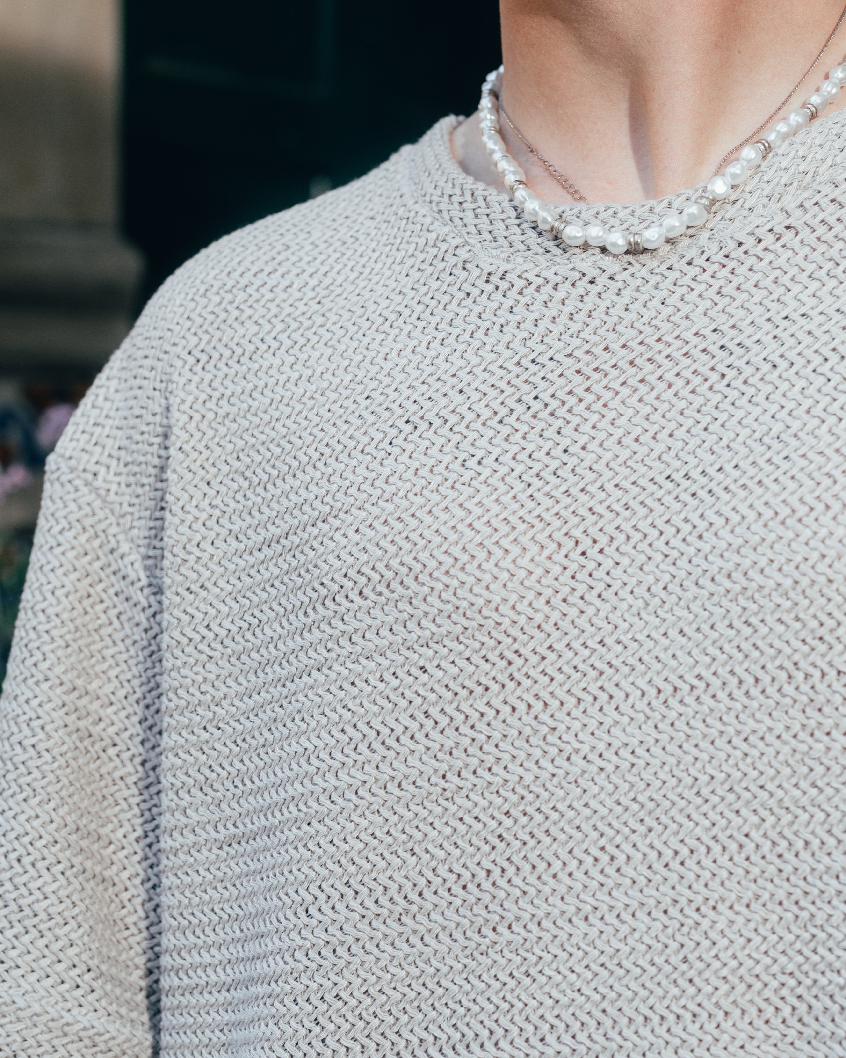 REMERA OVERSIZED TEJIDA [ PRIMARI ] GREY