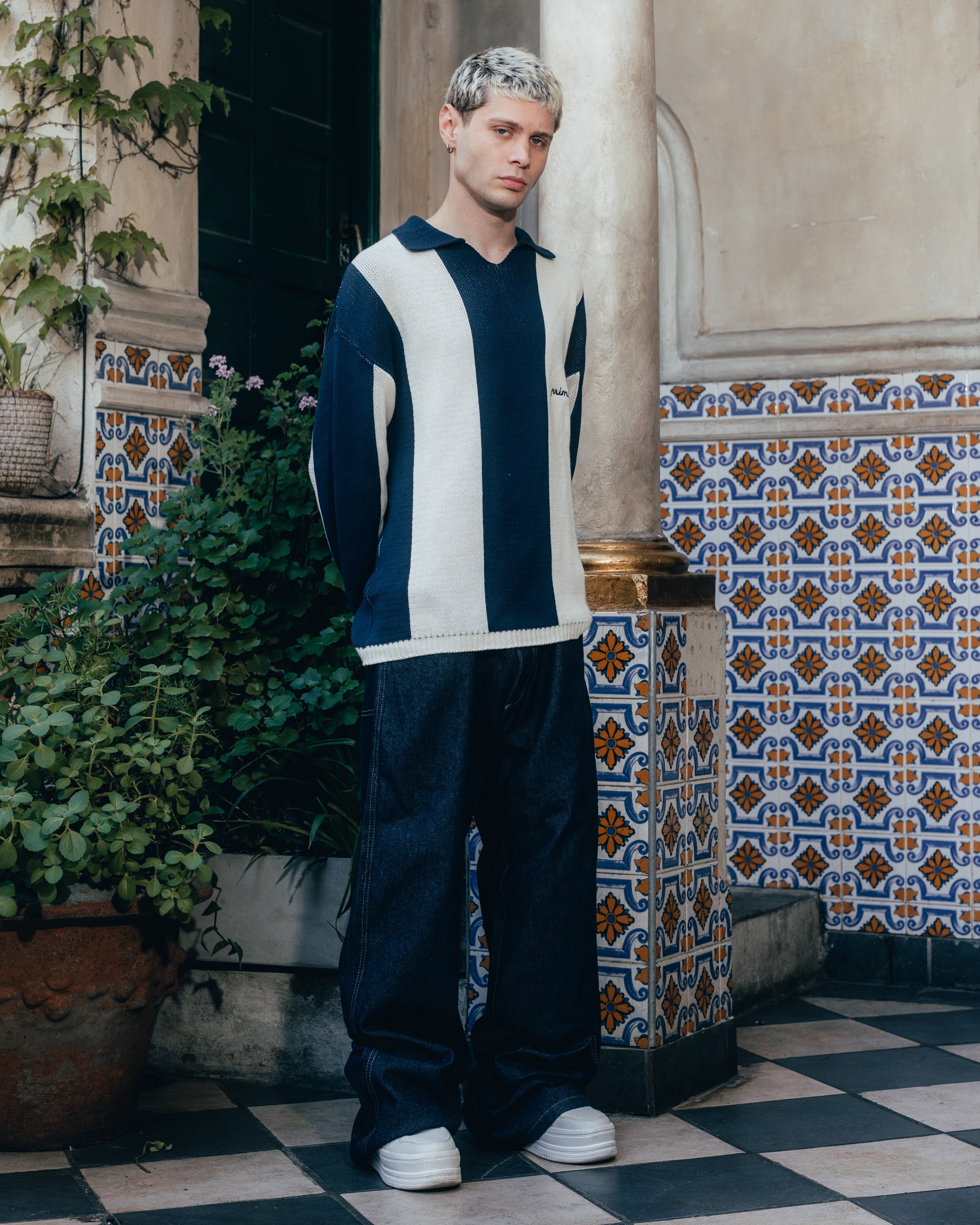 SWEATER POLO TEJIDO [ PRIMARI ] BLUE