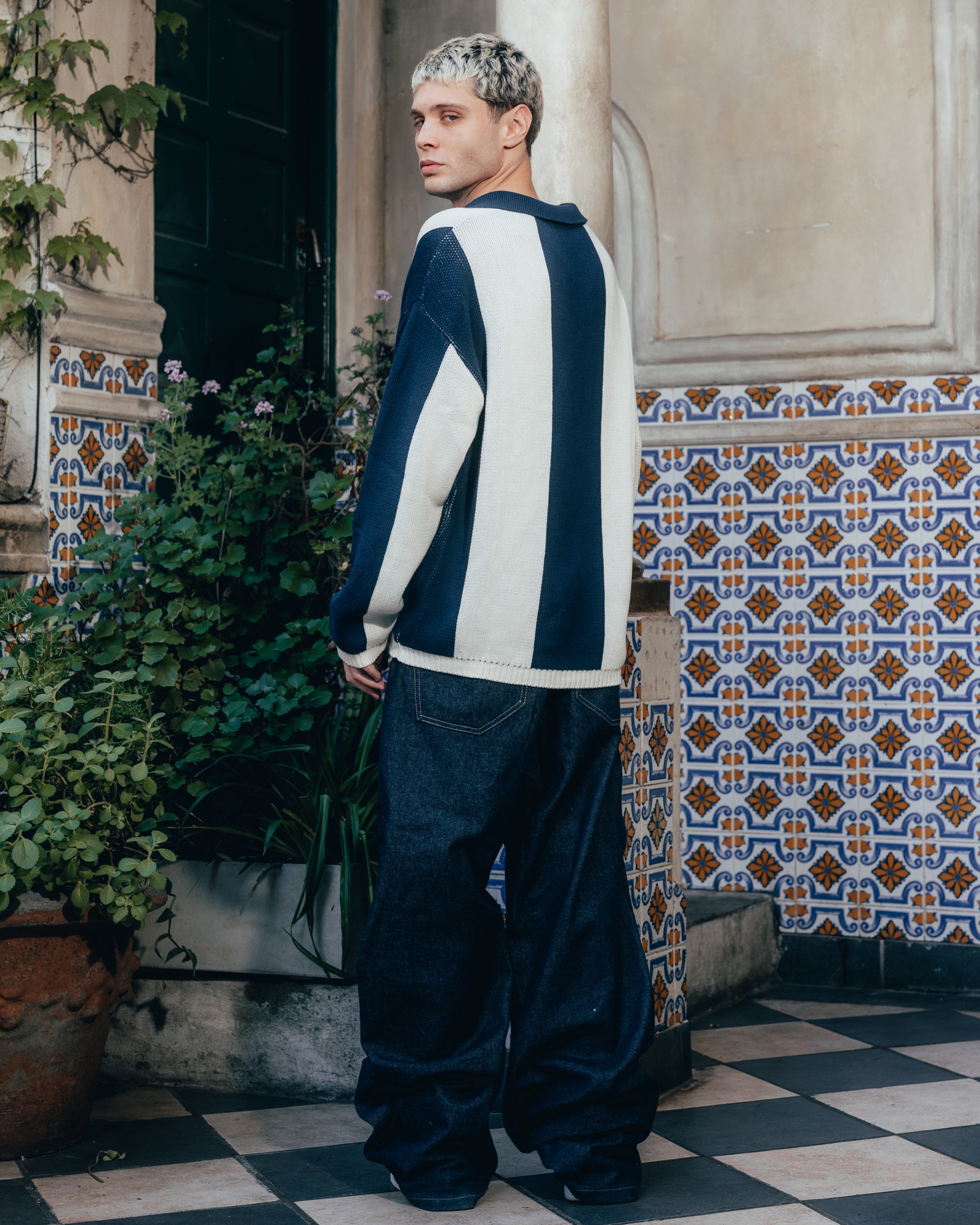 SWEATER POLO TEJIDO [ PRIMARI ] BLUE