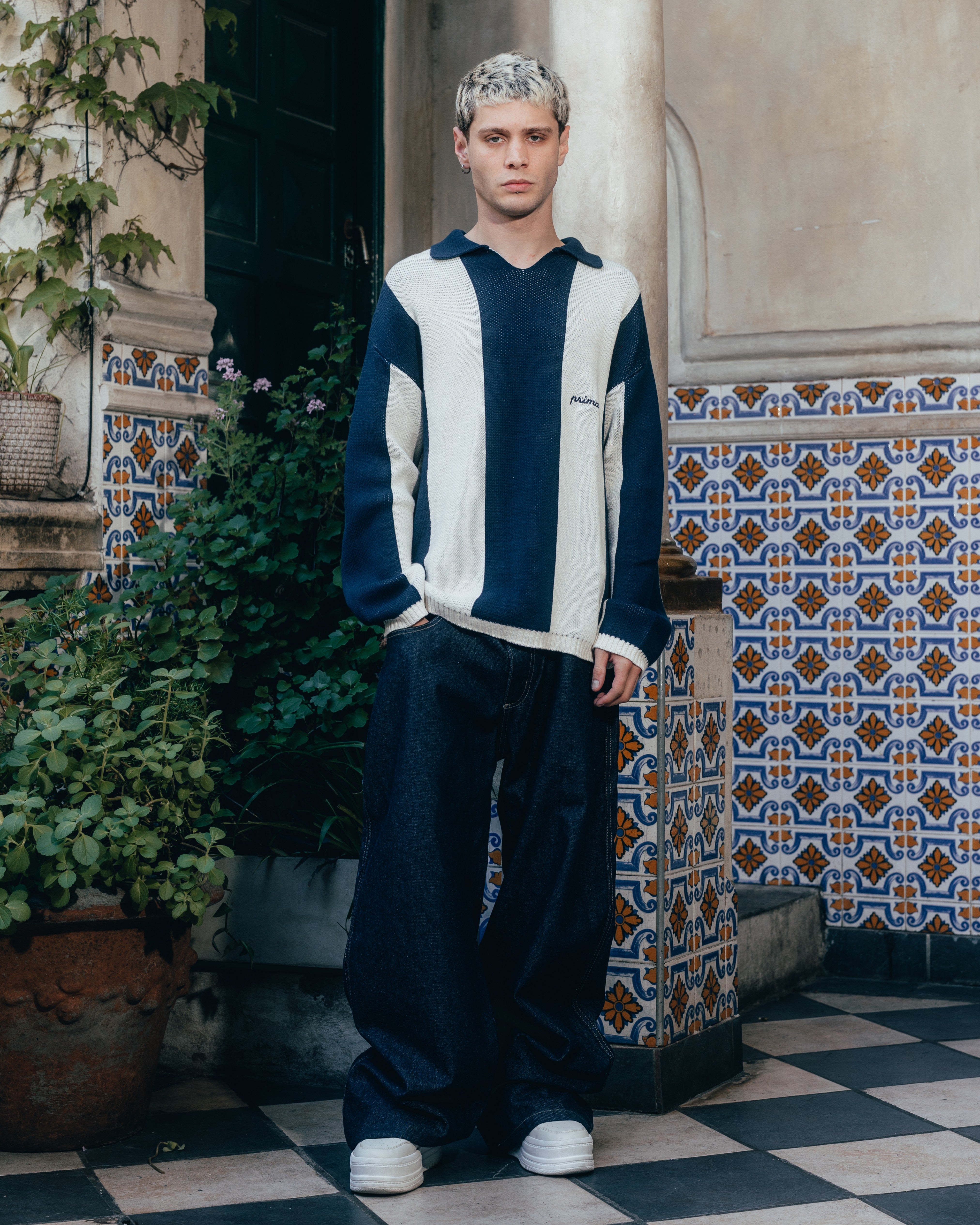 SWEATER POLO TEJIDO [ PRIMARI ] BLUE