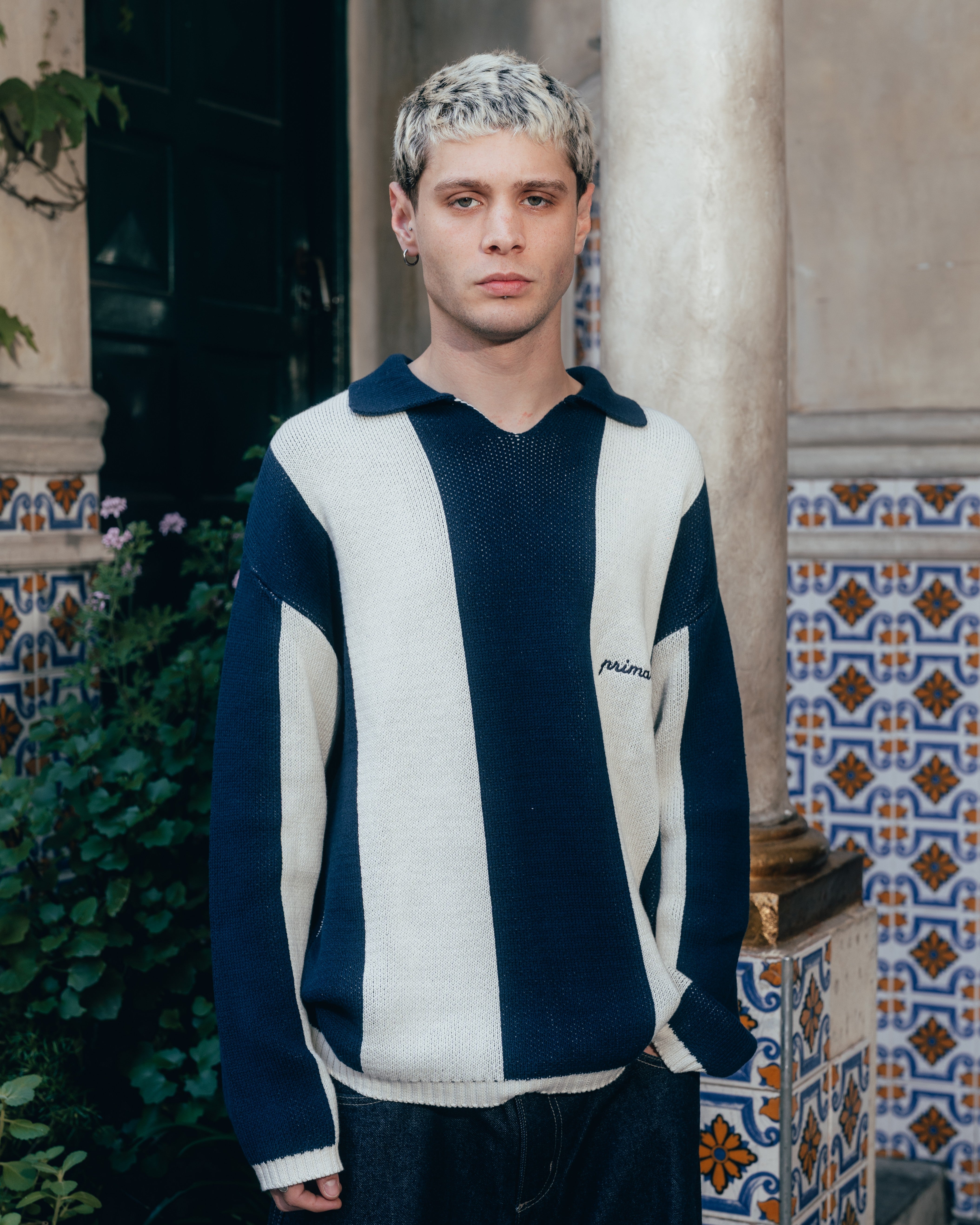 SWEATER POLO TEJIDO [ PRIMARI ] BLUE