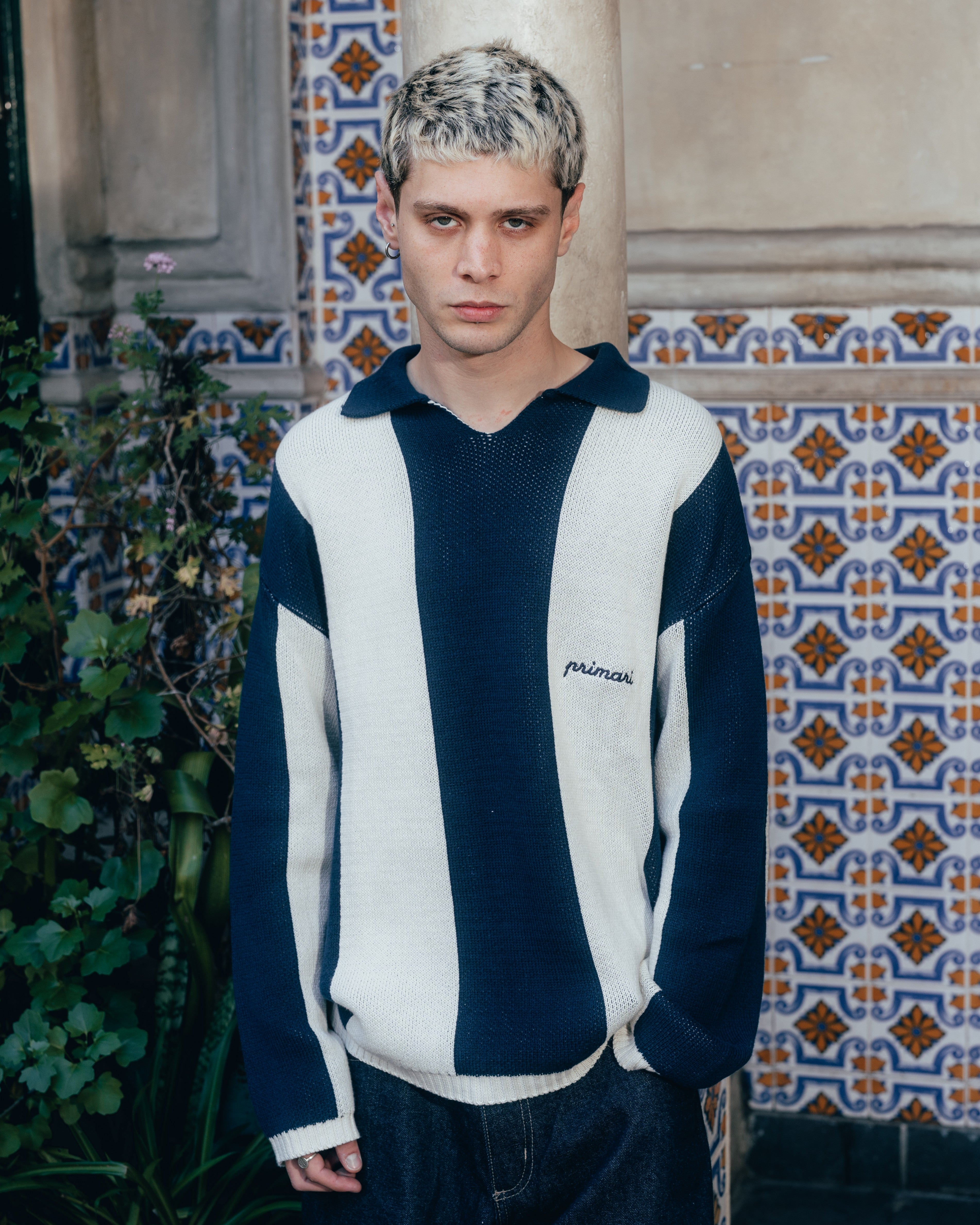 SWEATER POLO TEJIDO [ PRIMARI ] BLUE
