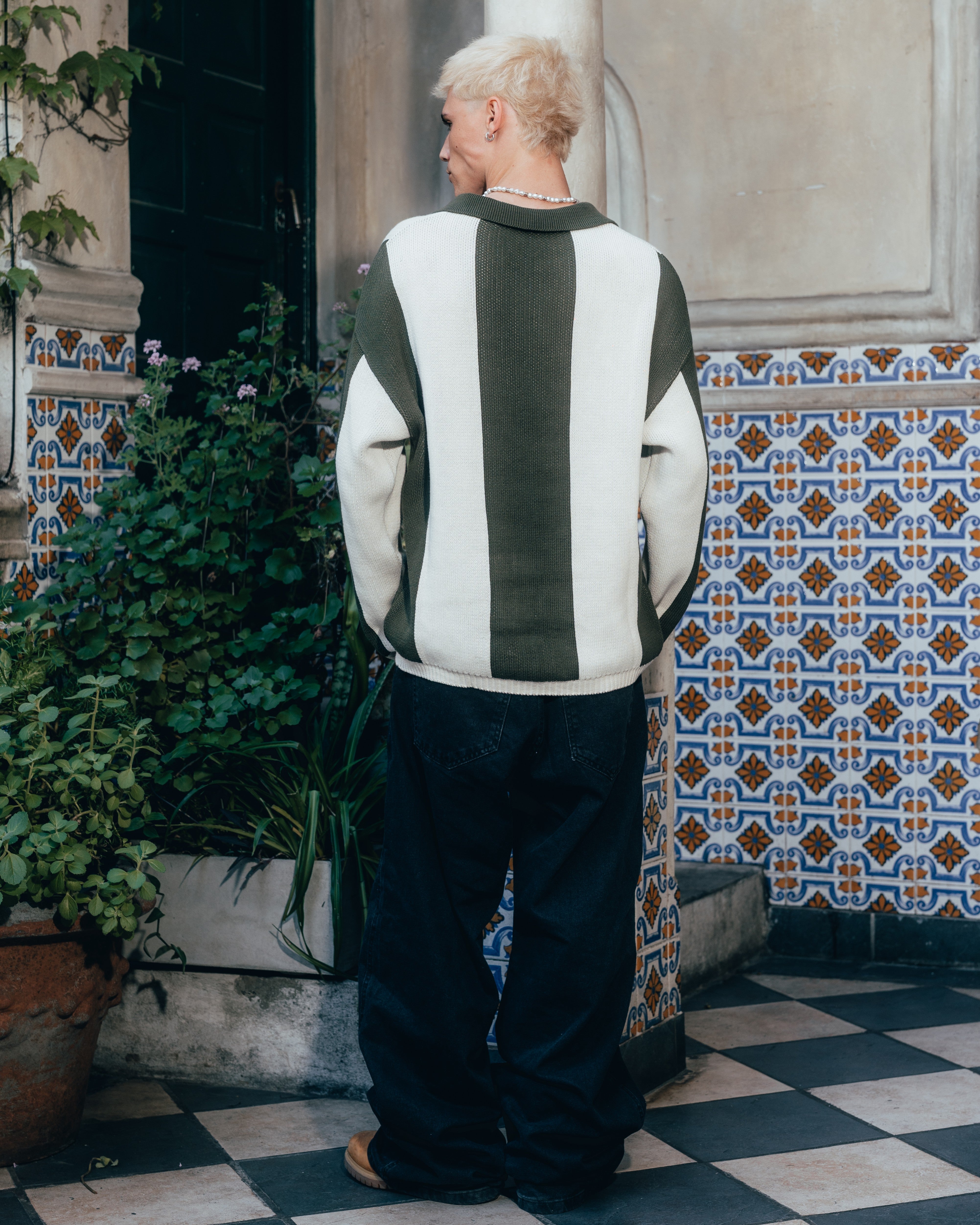 SWEATER POLO TEJIDO [ PRIMARI ] MOSS GREEN