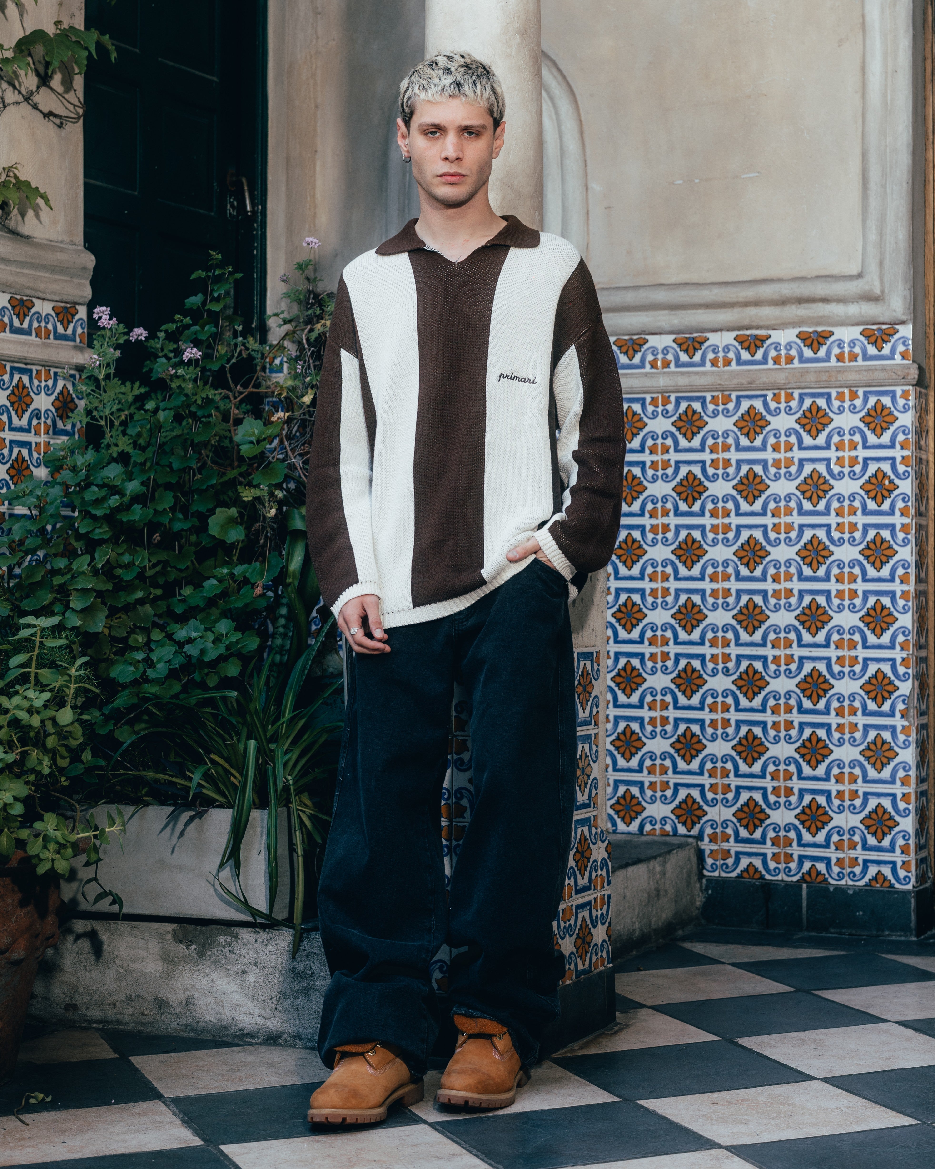 SWEATER POLO TEJIDO [ PRIMARI ] BROWN