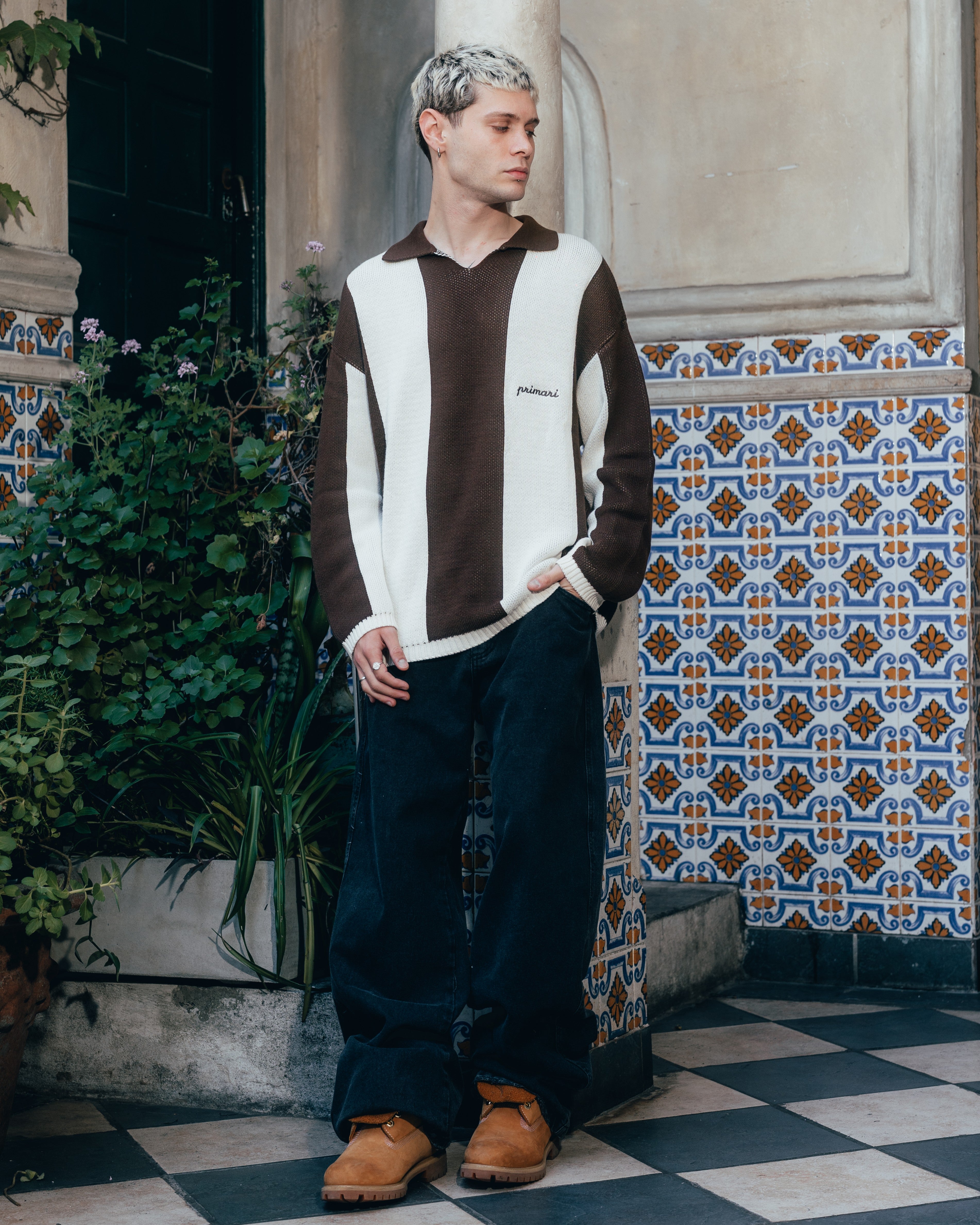 SWEATER POLO TEJIDO [ PRIMARI ] BROWN