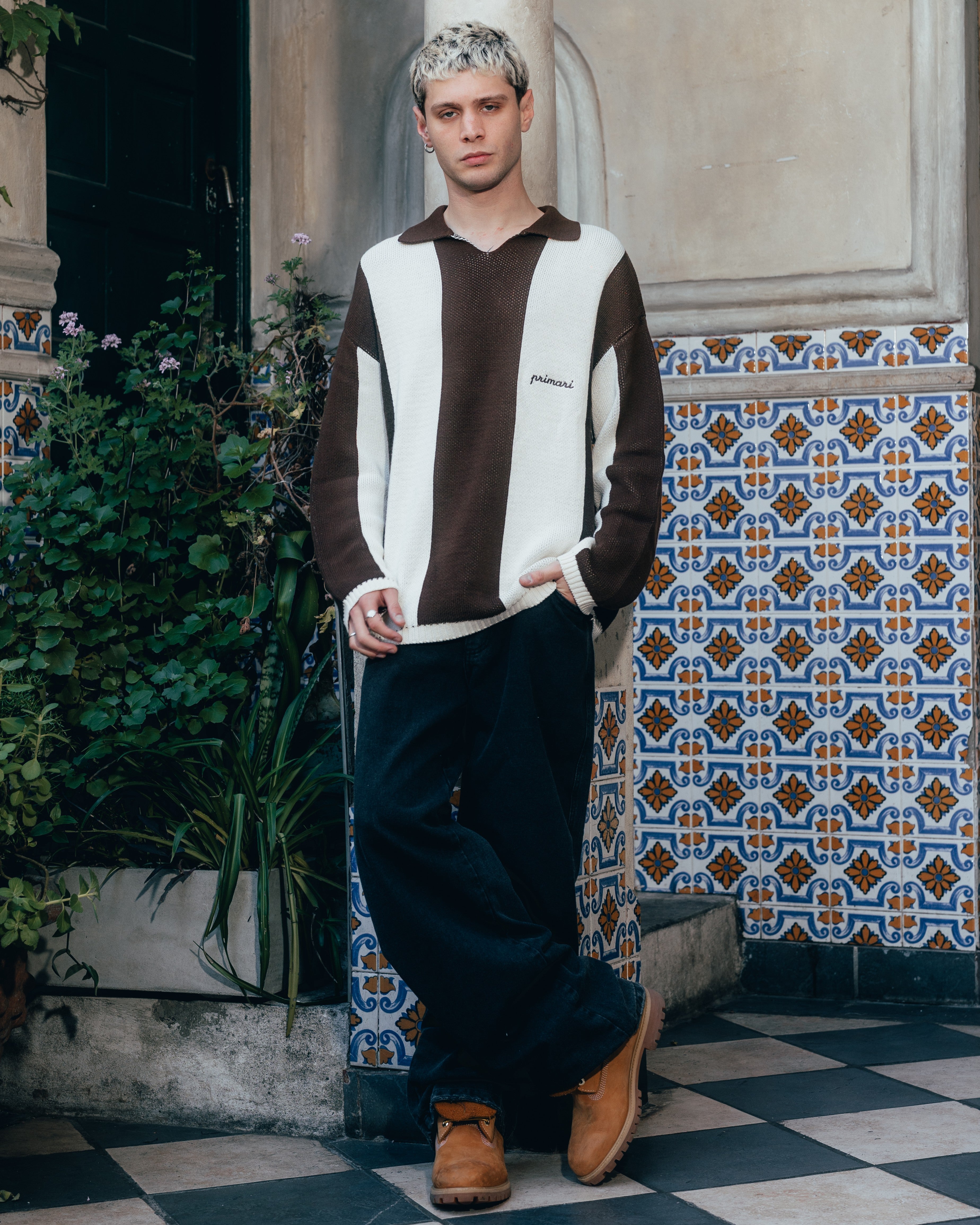 SWEATER POLO TEJIDO [ PRIMARI ] BROWN