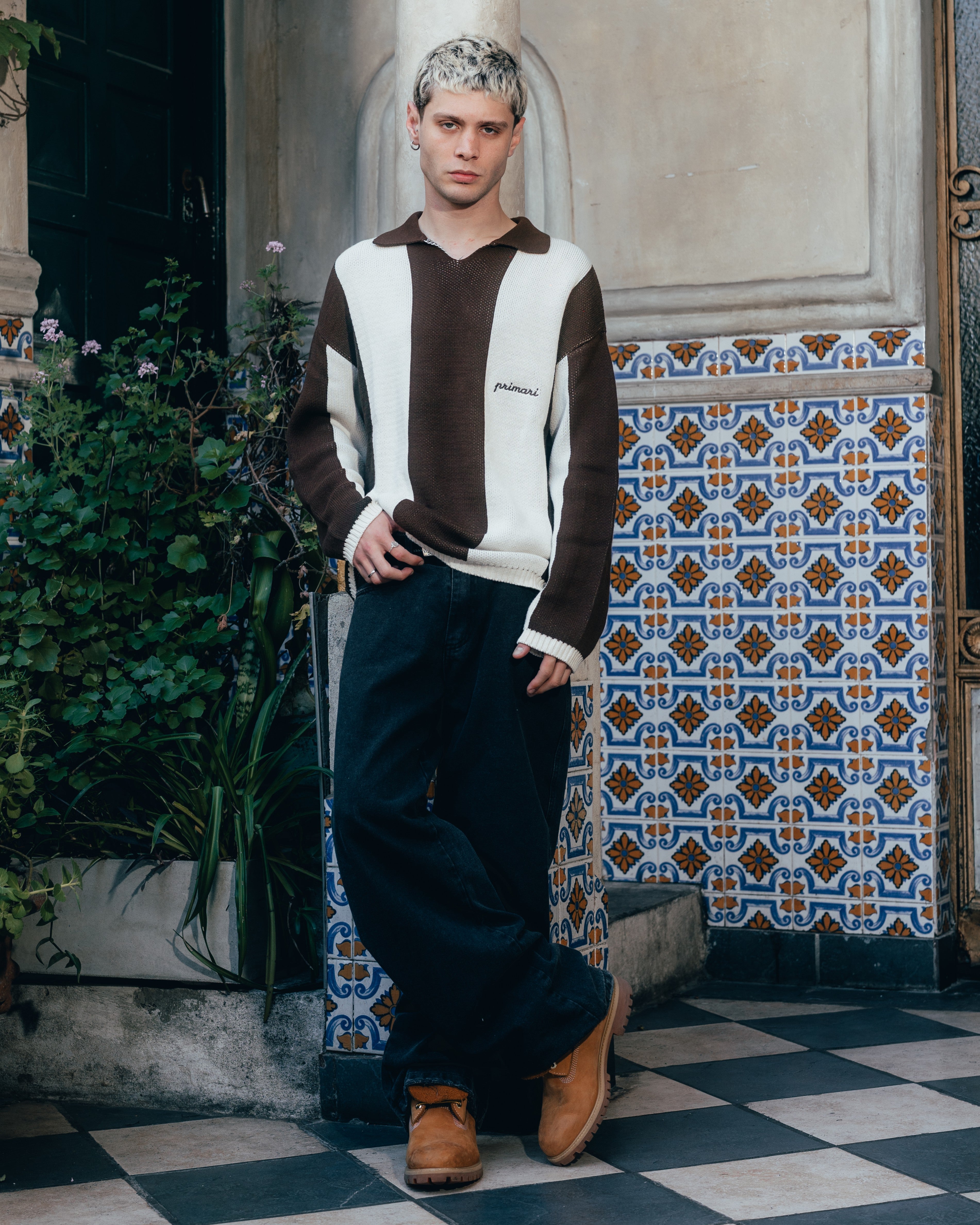 SWEATER POLO TEJIDO [ PRIMARI ] BROWN