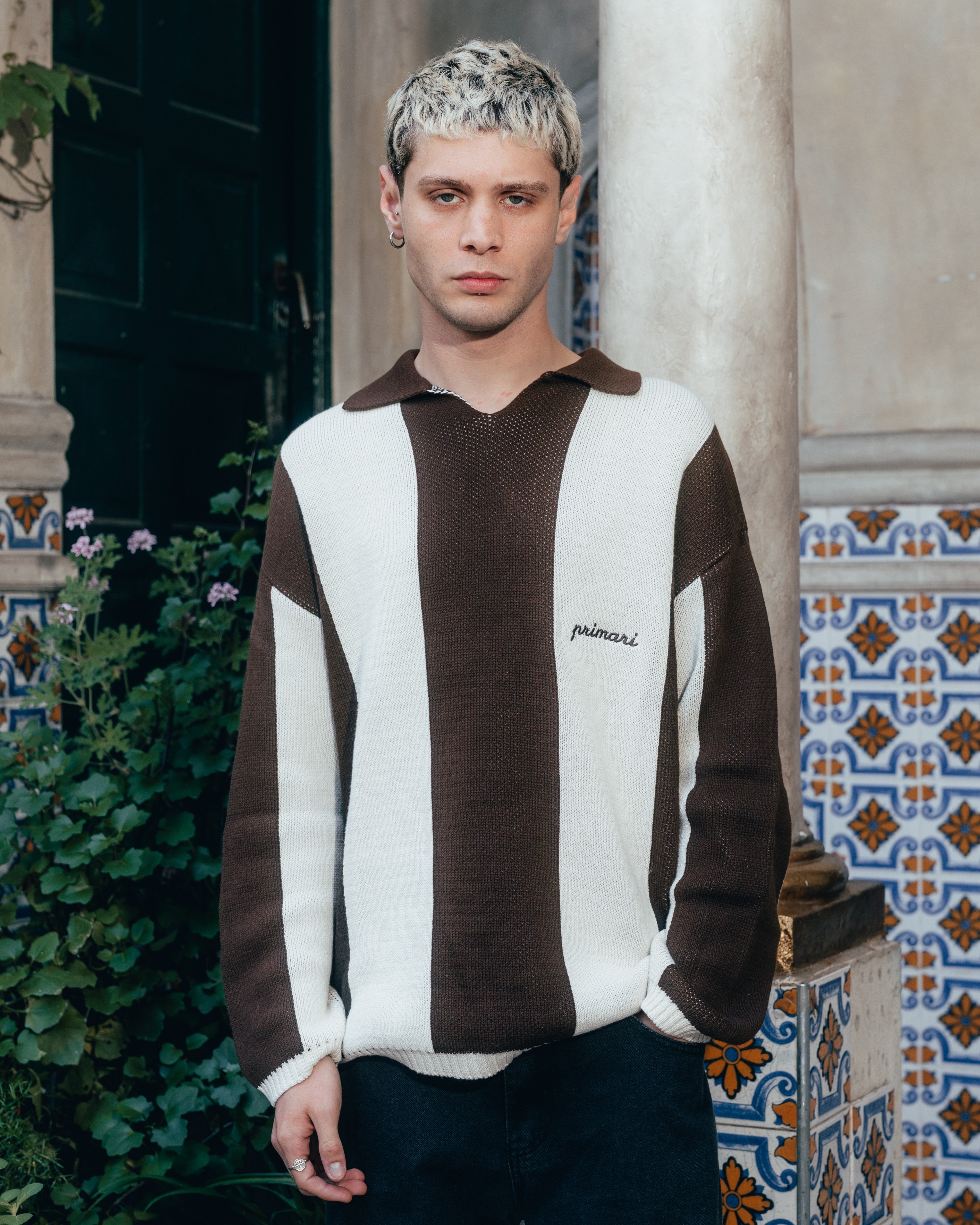 SWEATER POLO TEJIDO [ PRIMARI ] BROWN