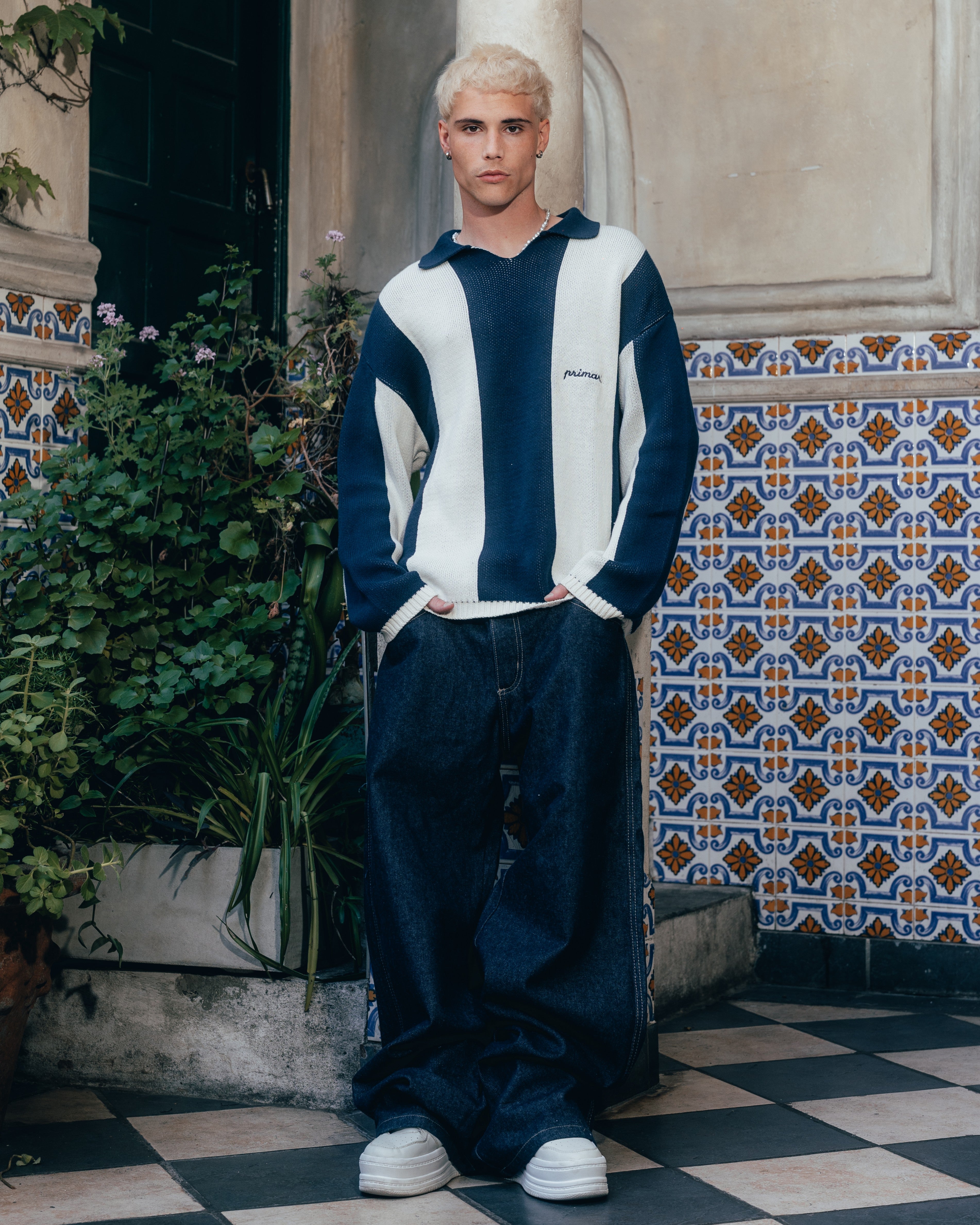 SWEATER POLO TEJIDO [ PRIMARI ] BLUE