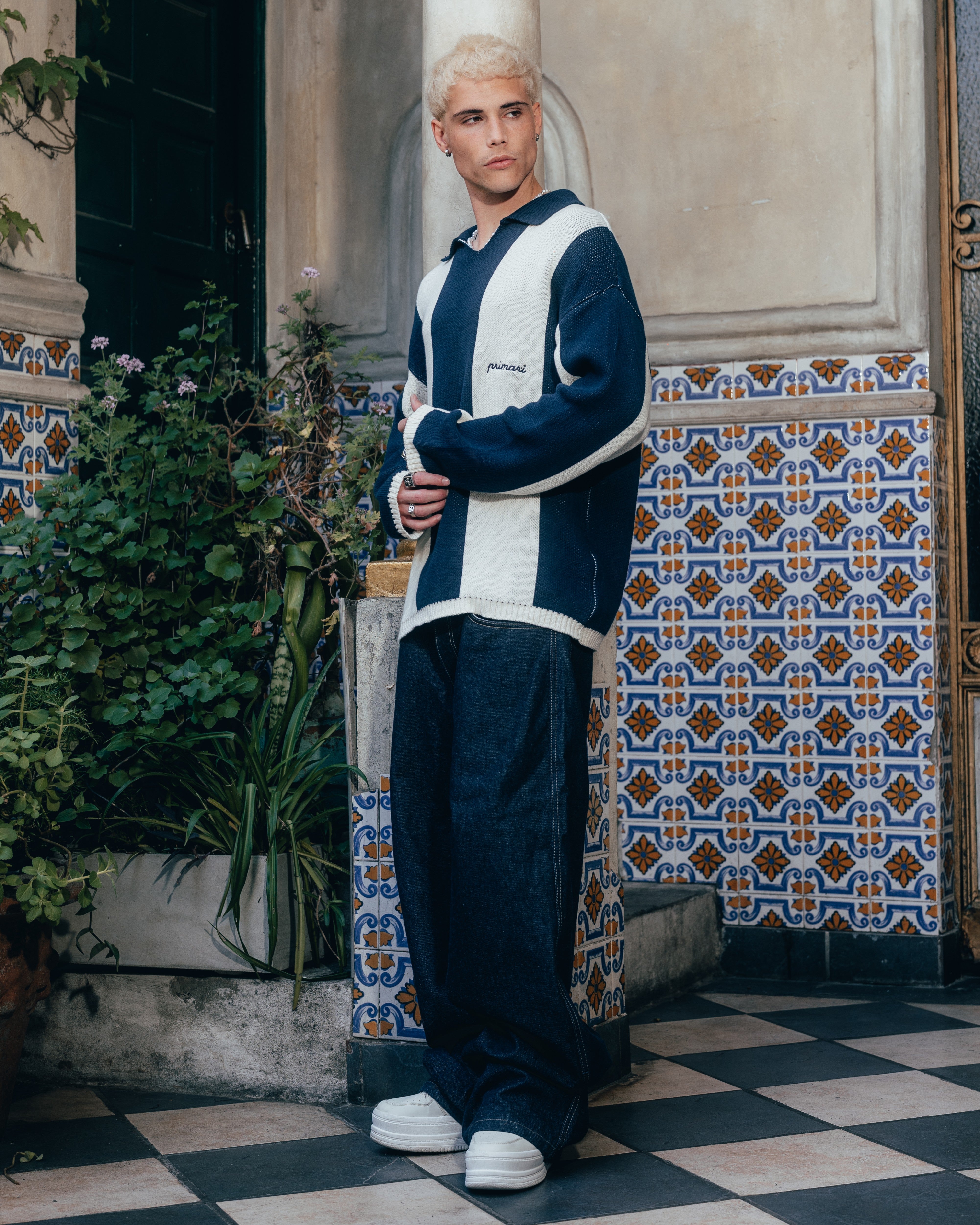 SWEATER POLO TEJIDO [ PRIMARI ] BLUE