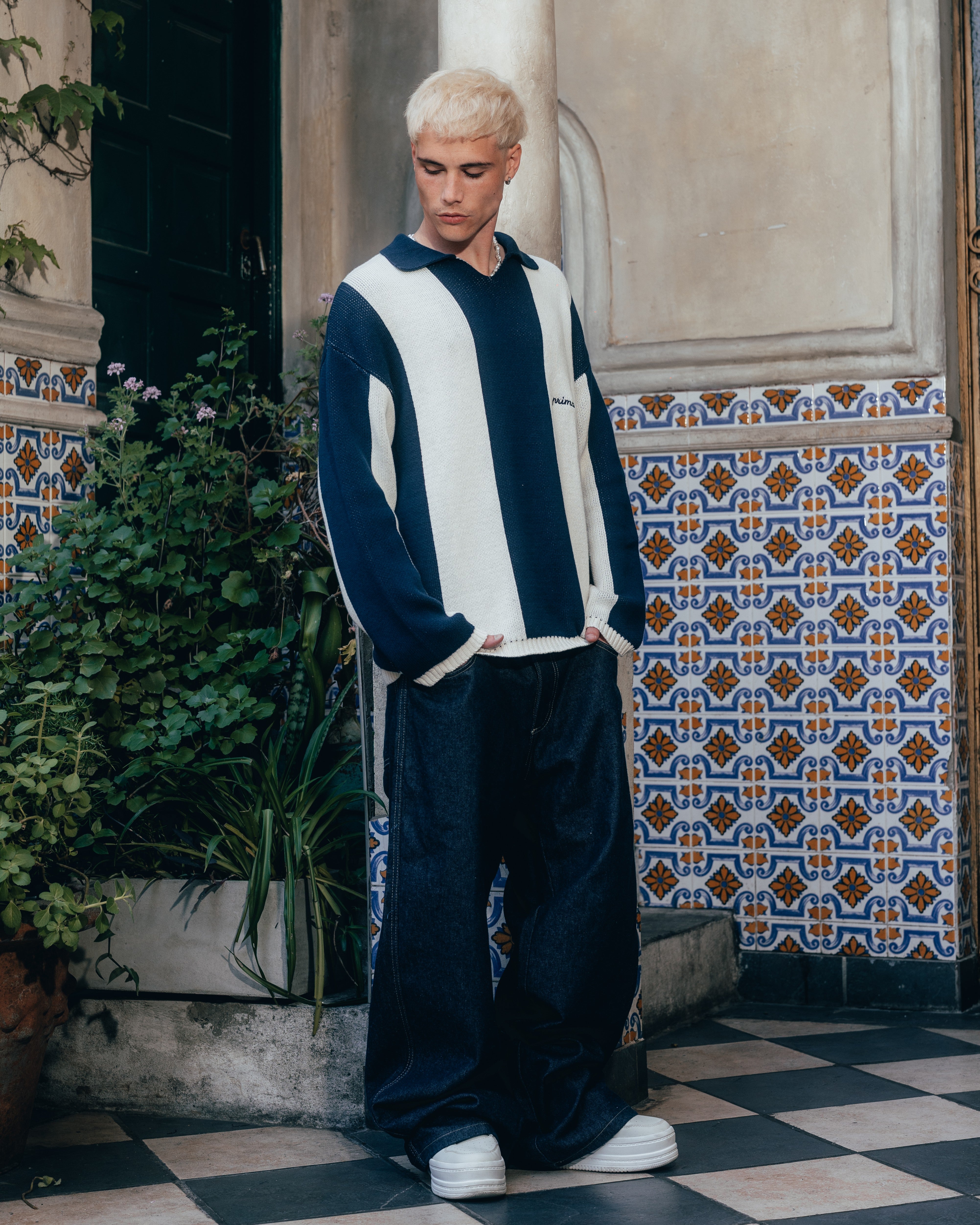 SWEATER POLO TEJIDO [ PRIMARI ] BLUE