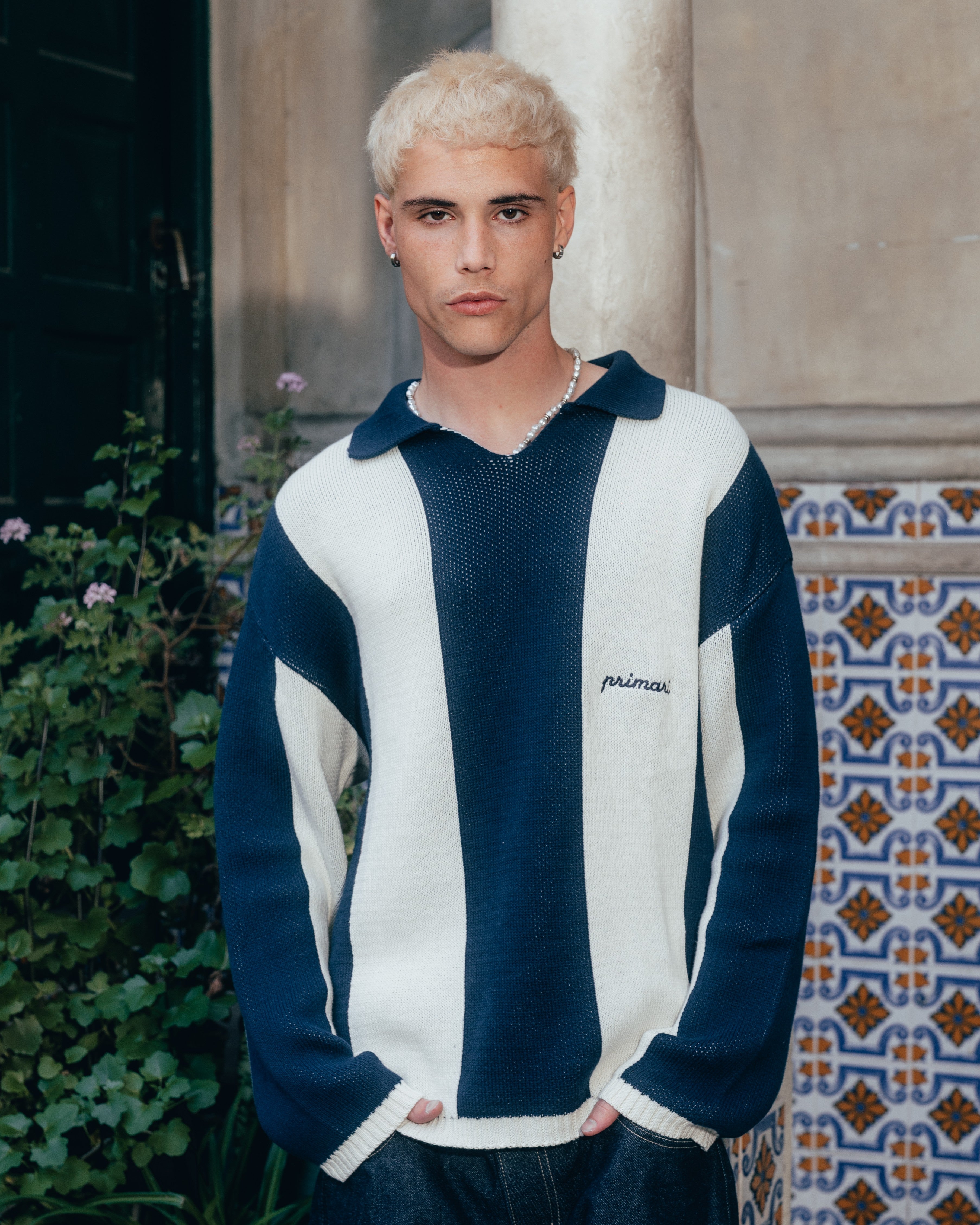 SWEATER POLO TEJIDO [ PRIMARI ] BLUE