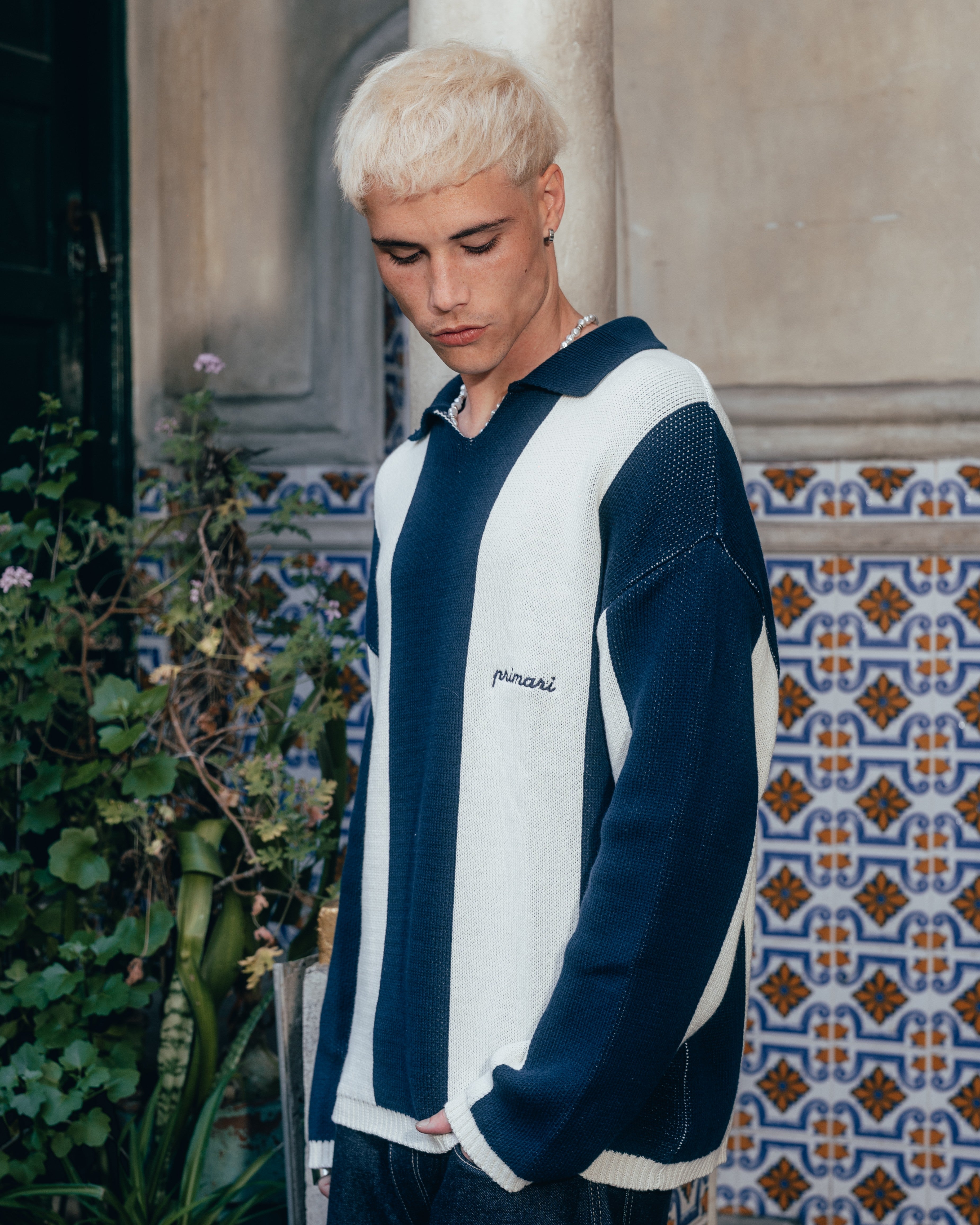 SWEATER POLO TEJIDO [ PRIMARI ] BLUE