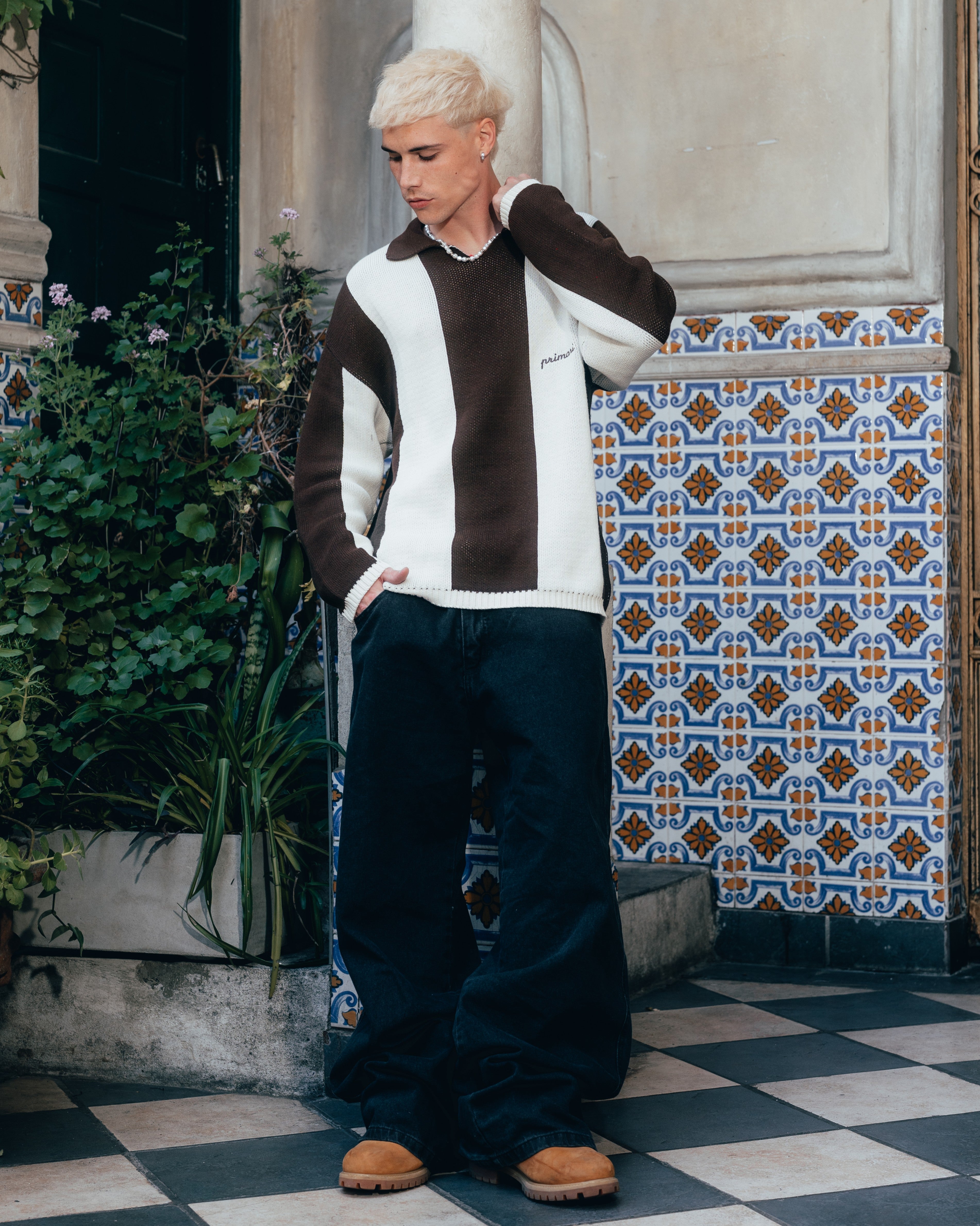 SWEATER POLO TEJIDO [ PRIMARI ] BROWN