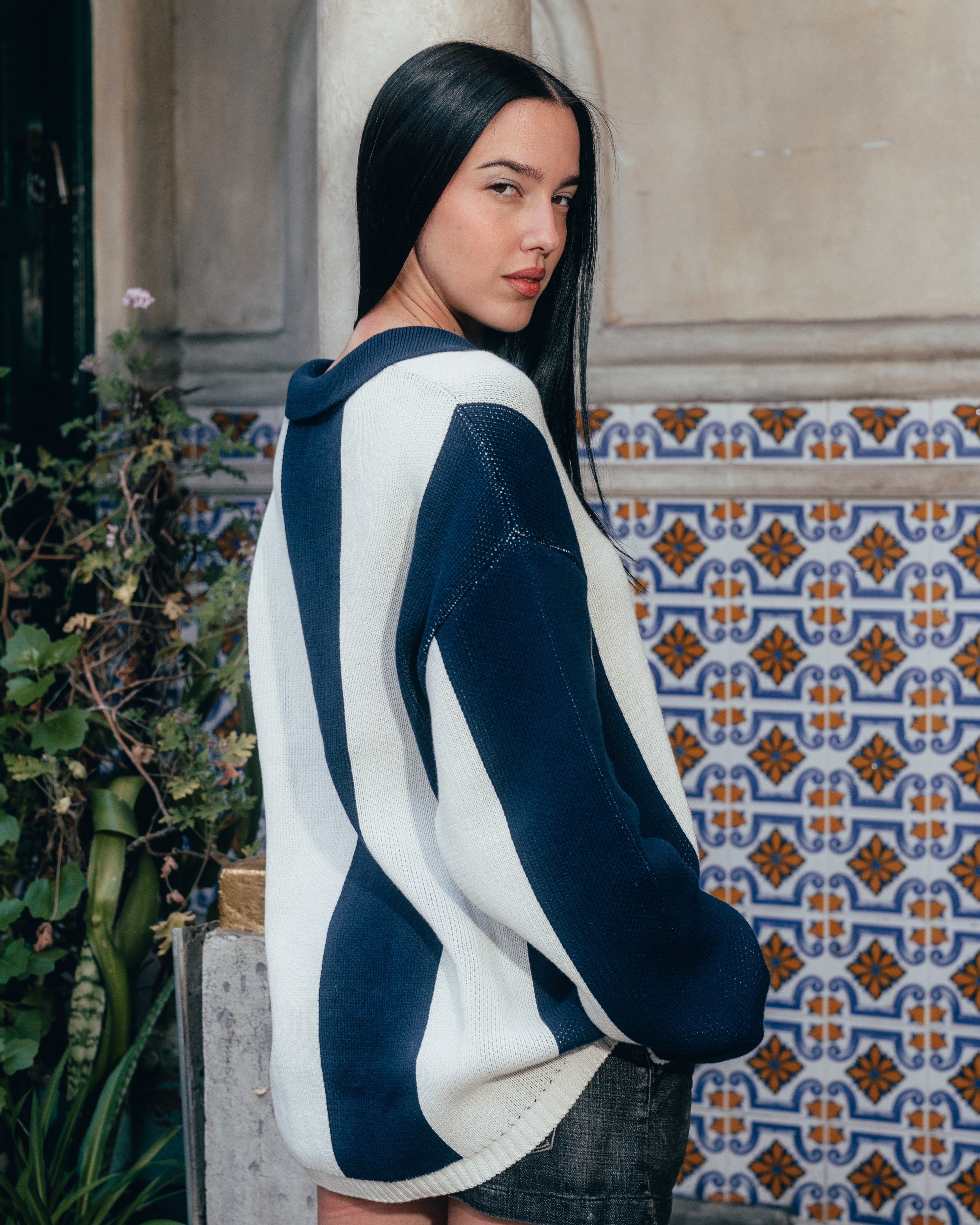 SWEATER POLO TEJIDO [ PRIMARI ] BLUE