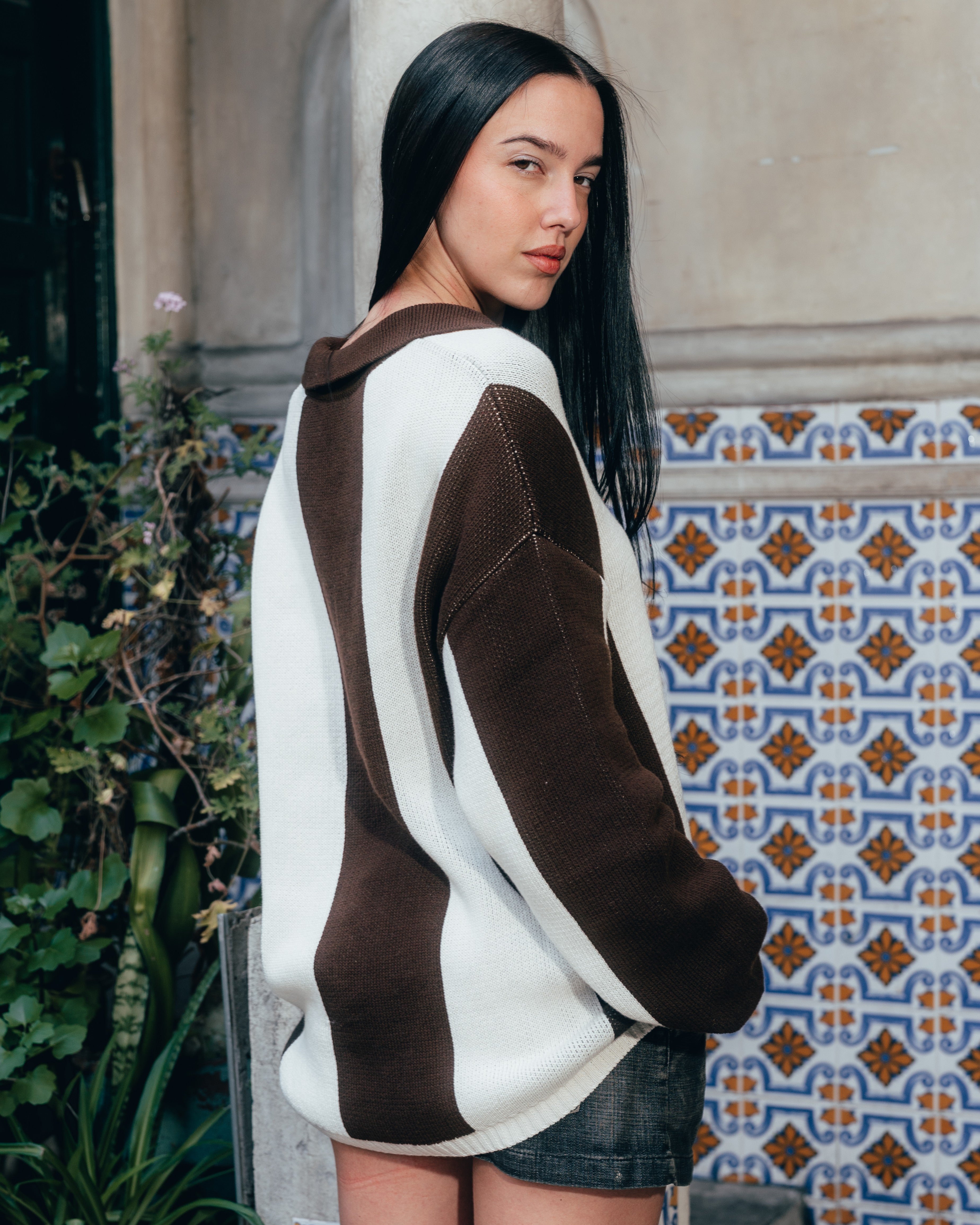 SWEATER POLO TEJIDO [ PRIMARI ] BROWN