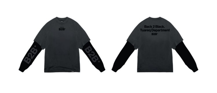 CREWNECK DOBLE MANGA [ B2B ] GREY