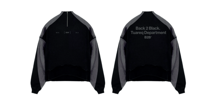 CREWNECK RUSTICO [ B2B ] DOBLE BLACK & GREY