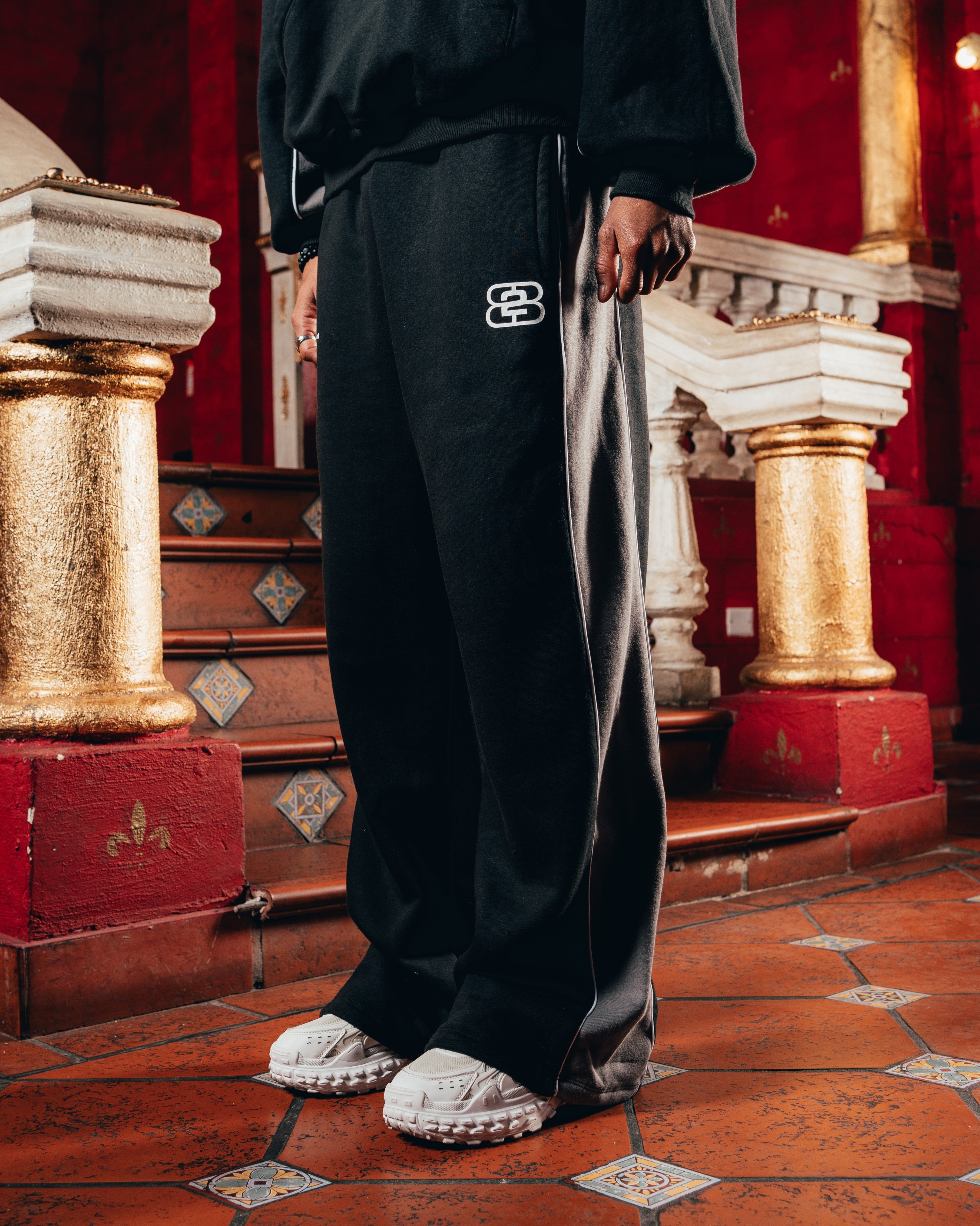 JOGGER PESADO [ B2B ] BICOLOR BLACK