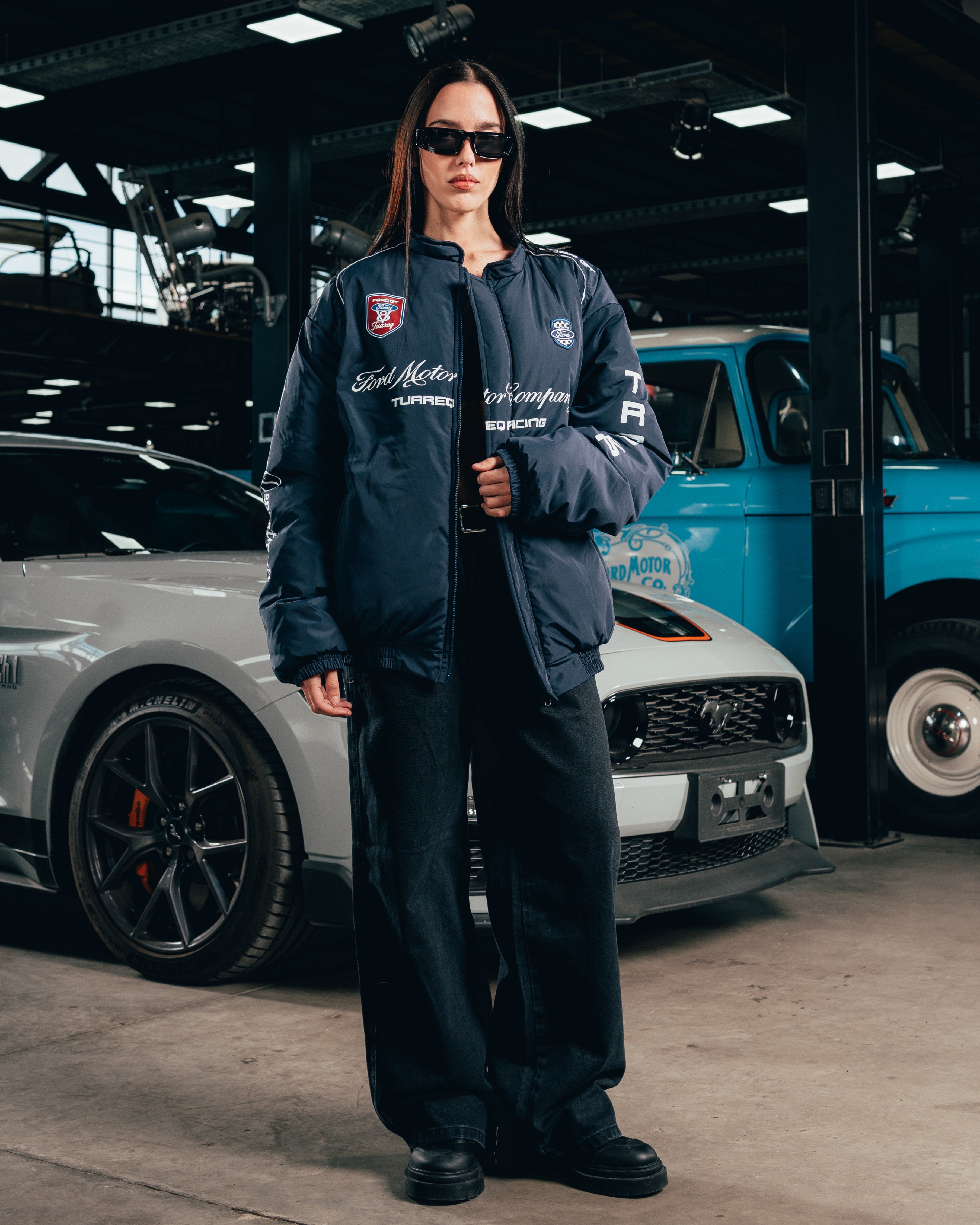 CAMPERA PUFFER [ FORD ] NASCAR BLUE