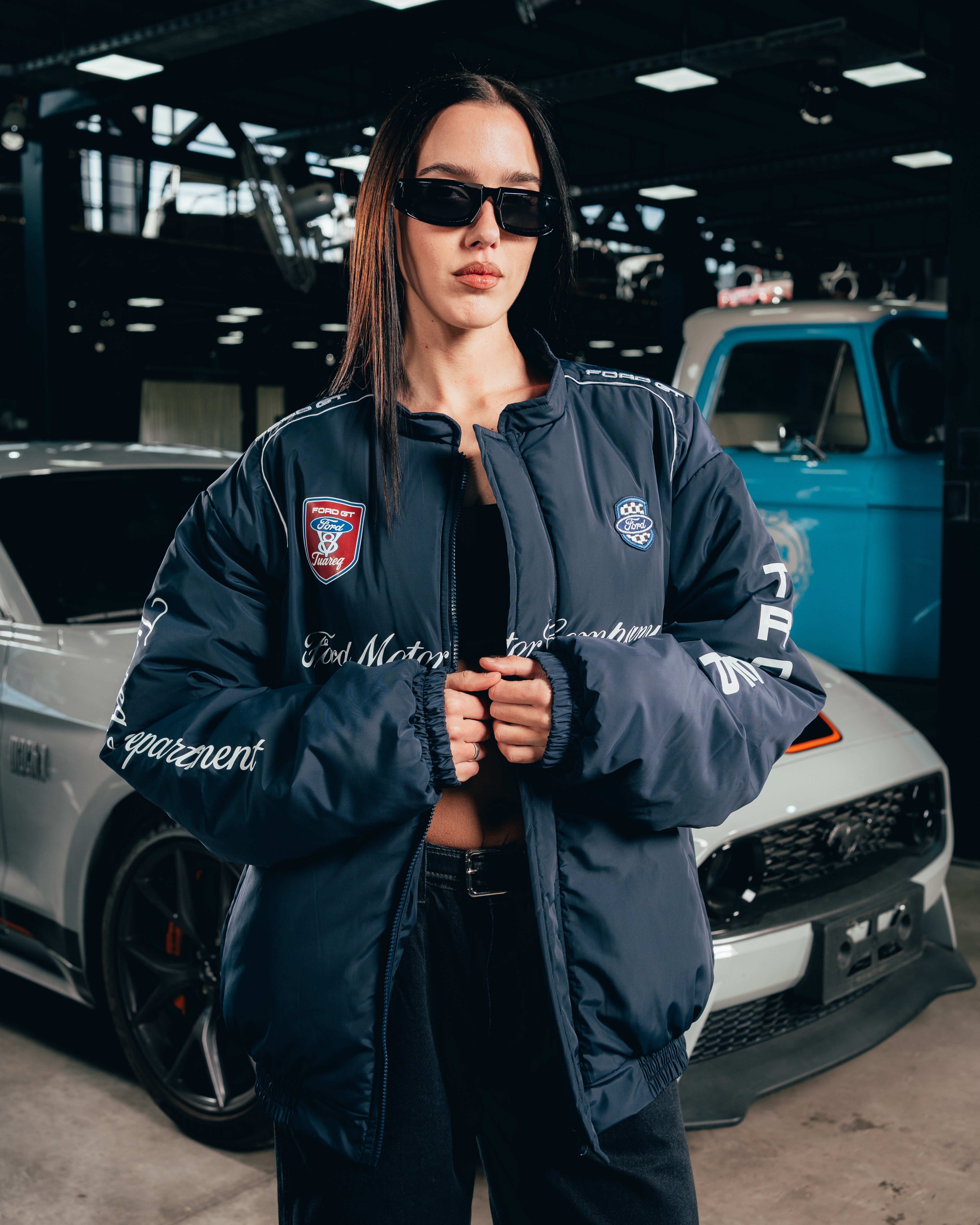 CAMPERA PUFFER [ FORD ] NASCAR BLUE