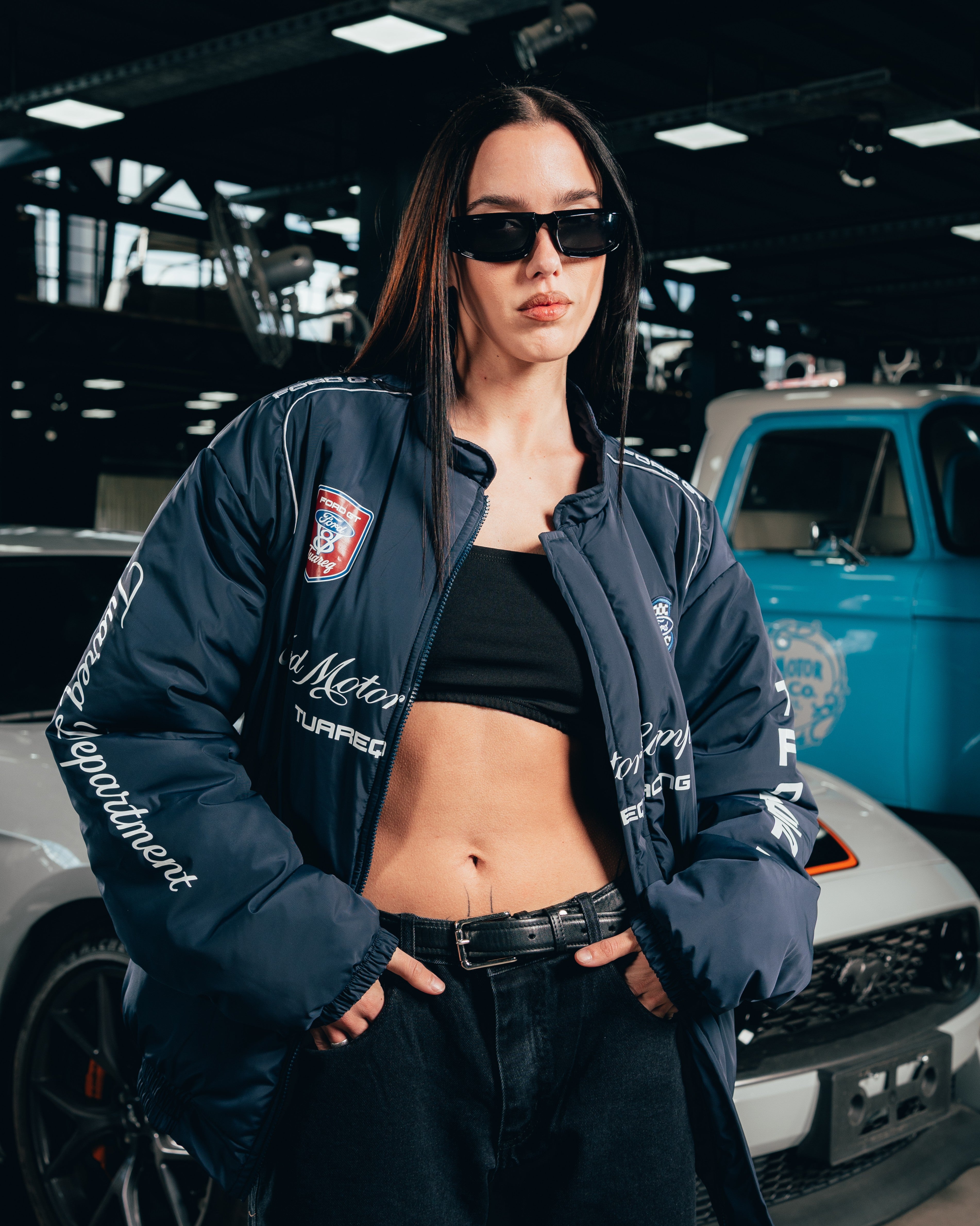 CAMPERA PUFFER [ FORD ] NASCAR BLUE