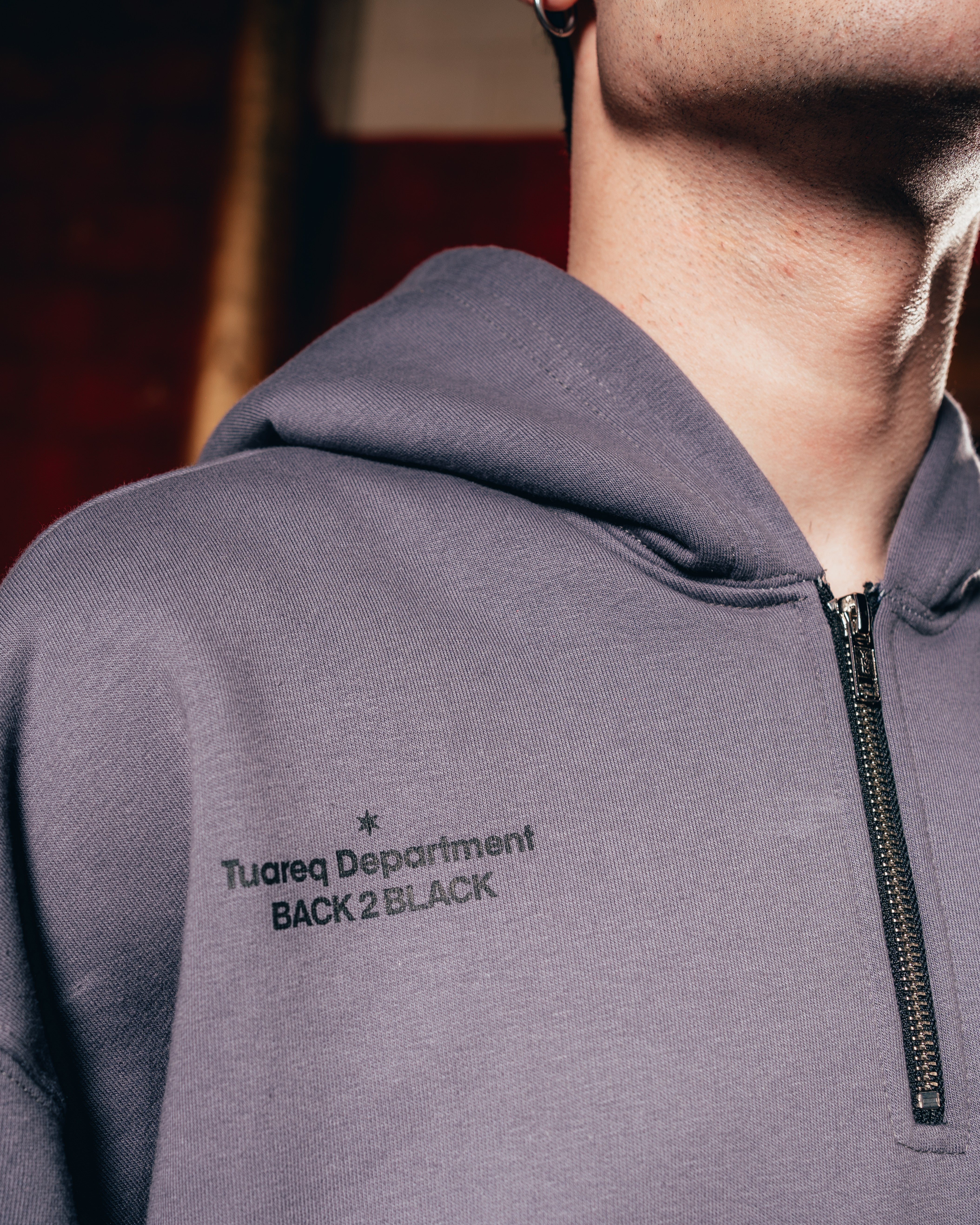 HOODIE OVERSIZED PESADO CON CIERRE [ B2B ] GREY
