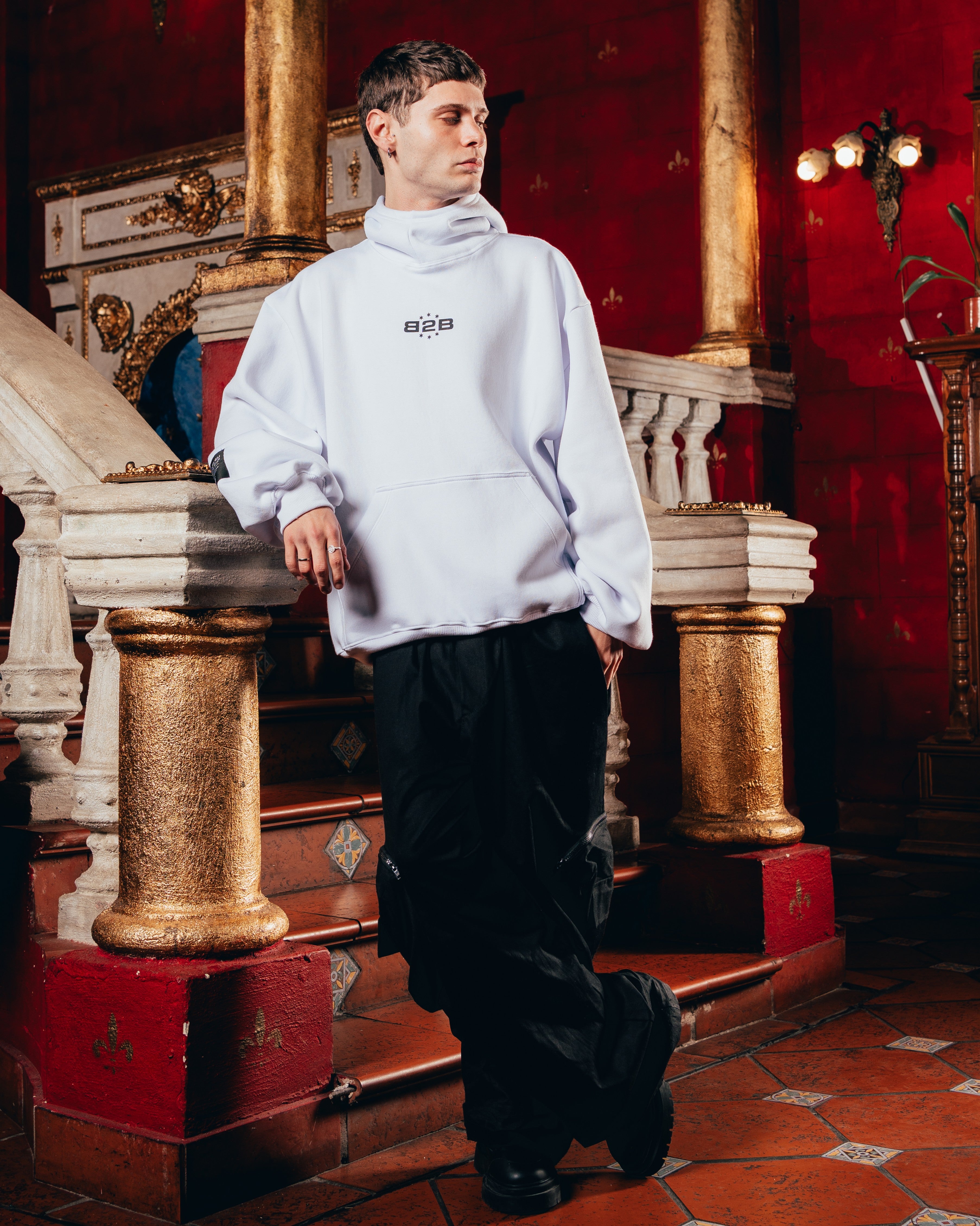 HOODIE OVERSIZED PESADO [ B2B ] WHITE
