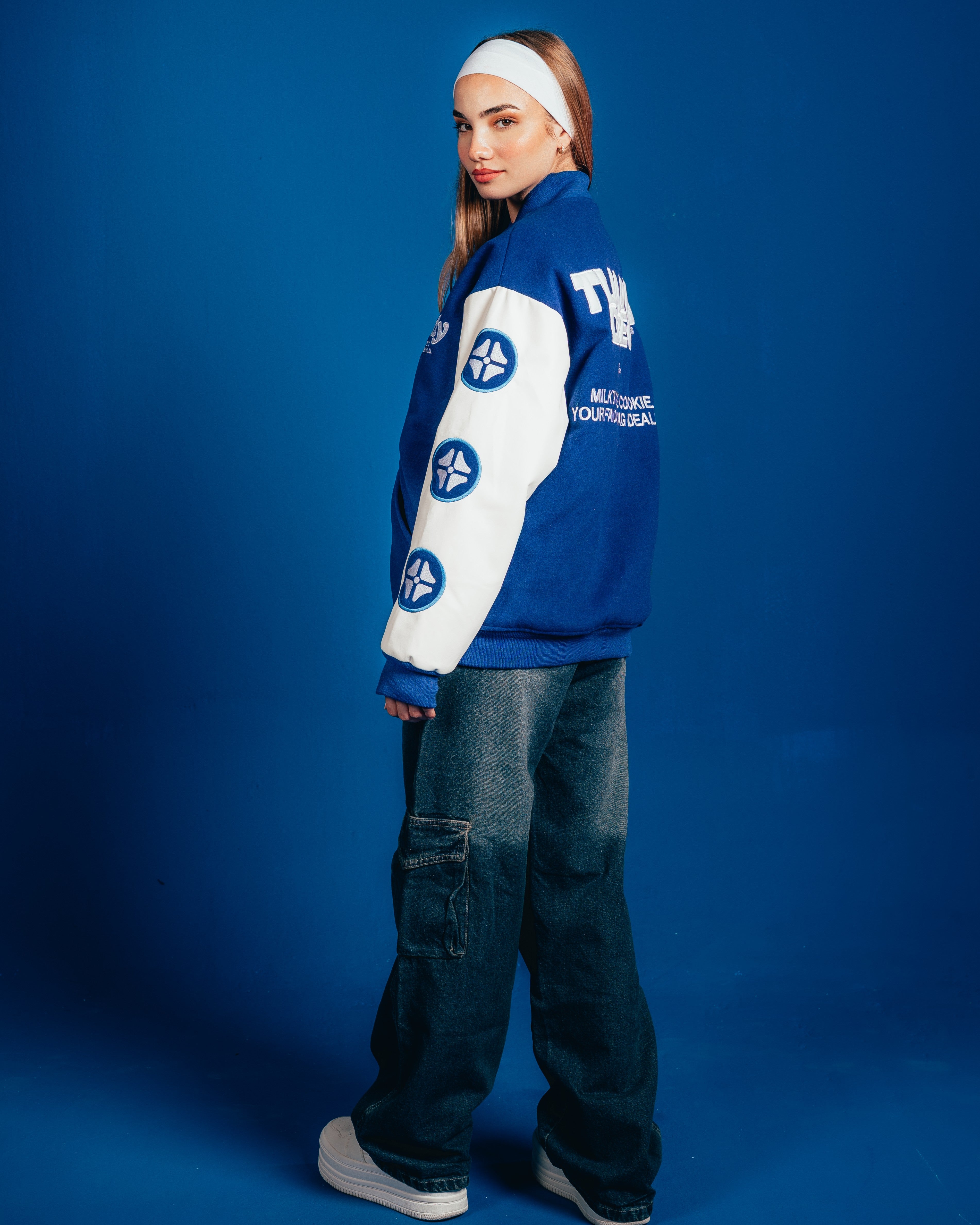 CAMPERA VARSITY CANDY [ OREO ] CLASSIC BLUE