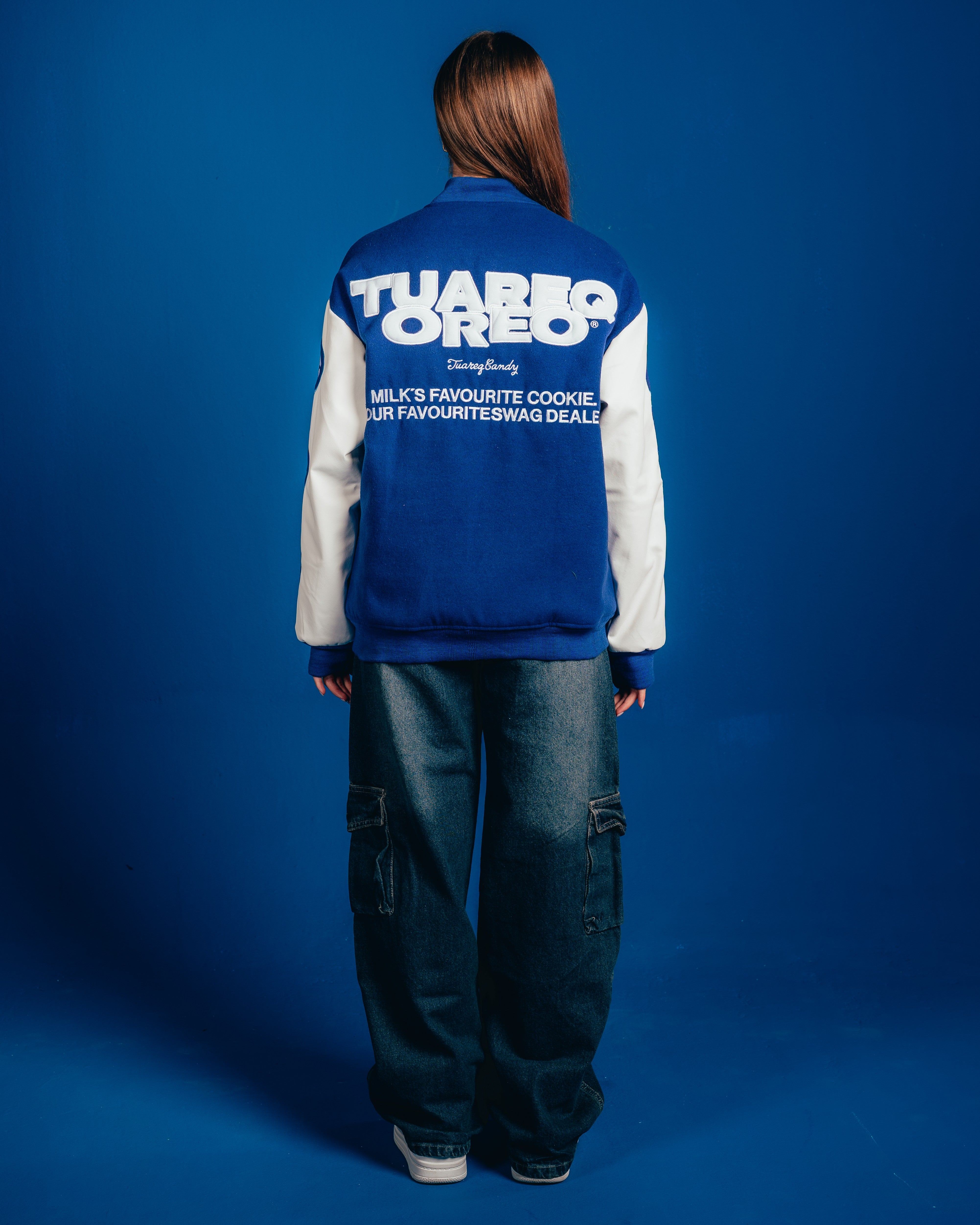 CAMPERA VARSITY CANDY [ OREO ] CLASSIC BLUE