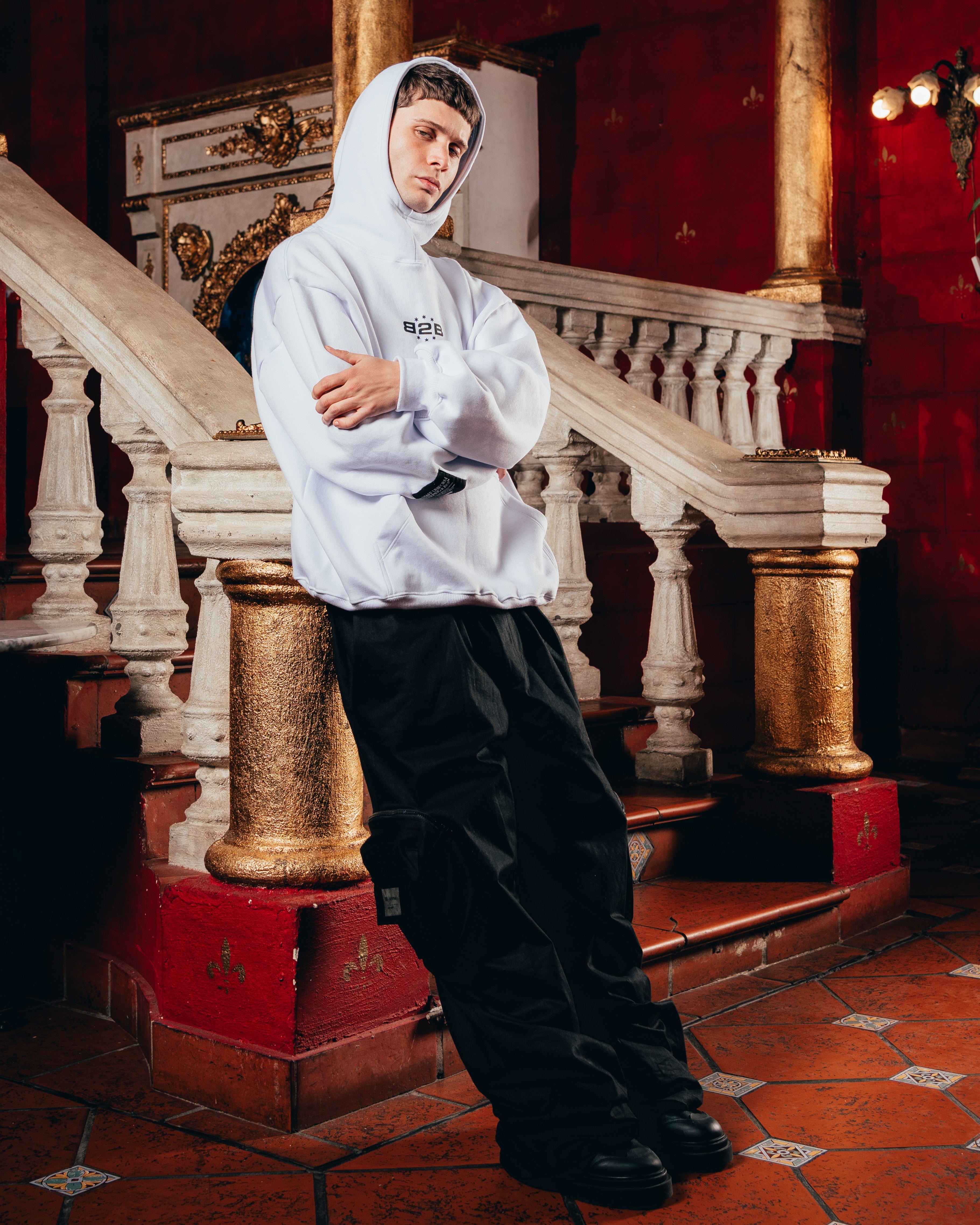 HOODIE OVERSIZED PESADO [ B2B ] WHITE
