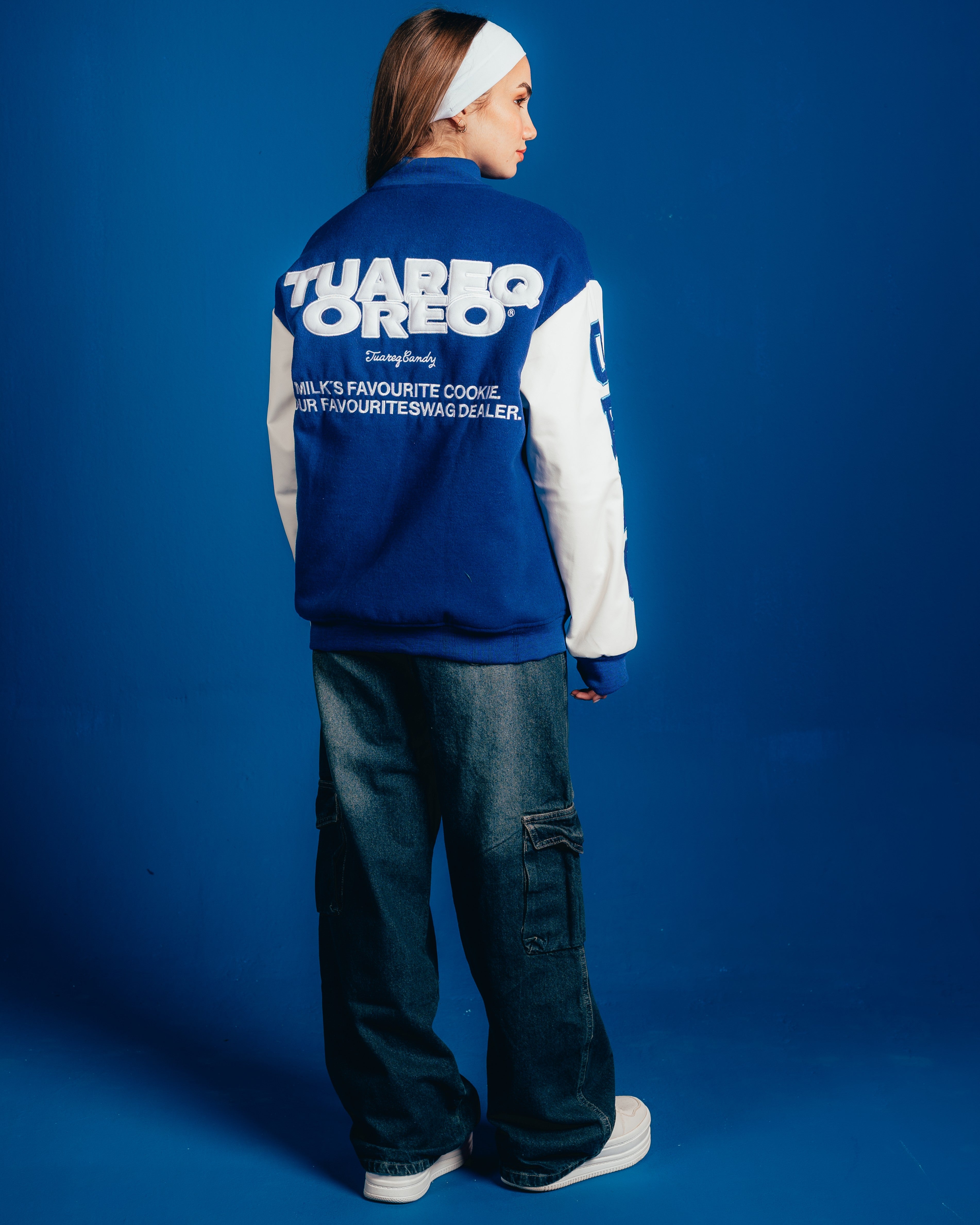 CAMPERA VARSITY CANDY [ OREO ] CLASSIC BLUE