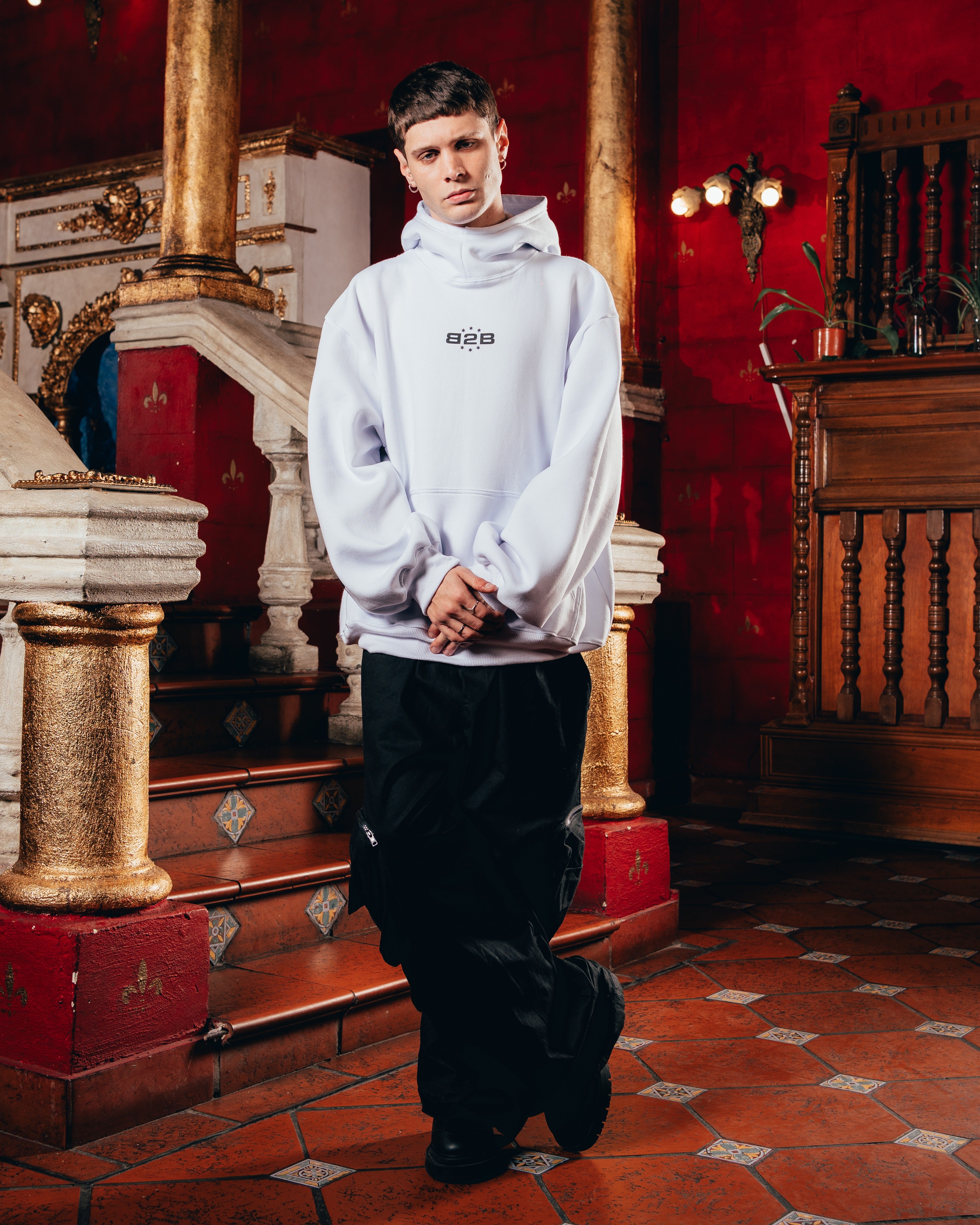 HOODIE OVERSIZED PESADO [ B2B ] WHITE