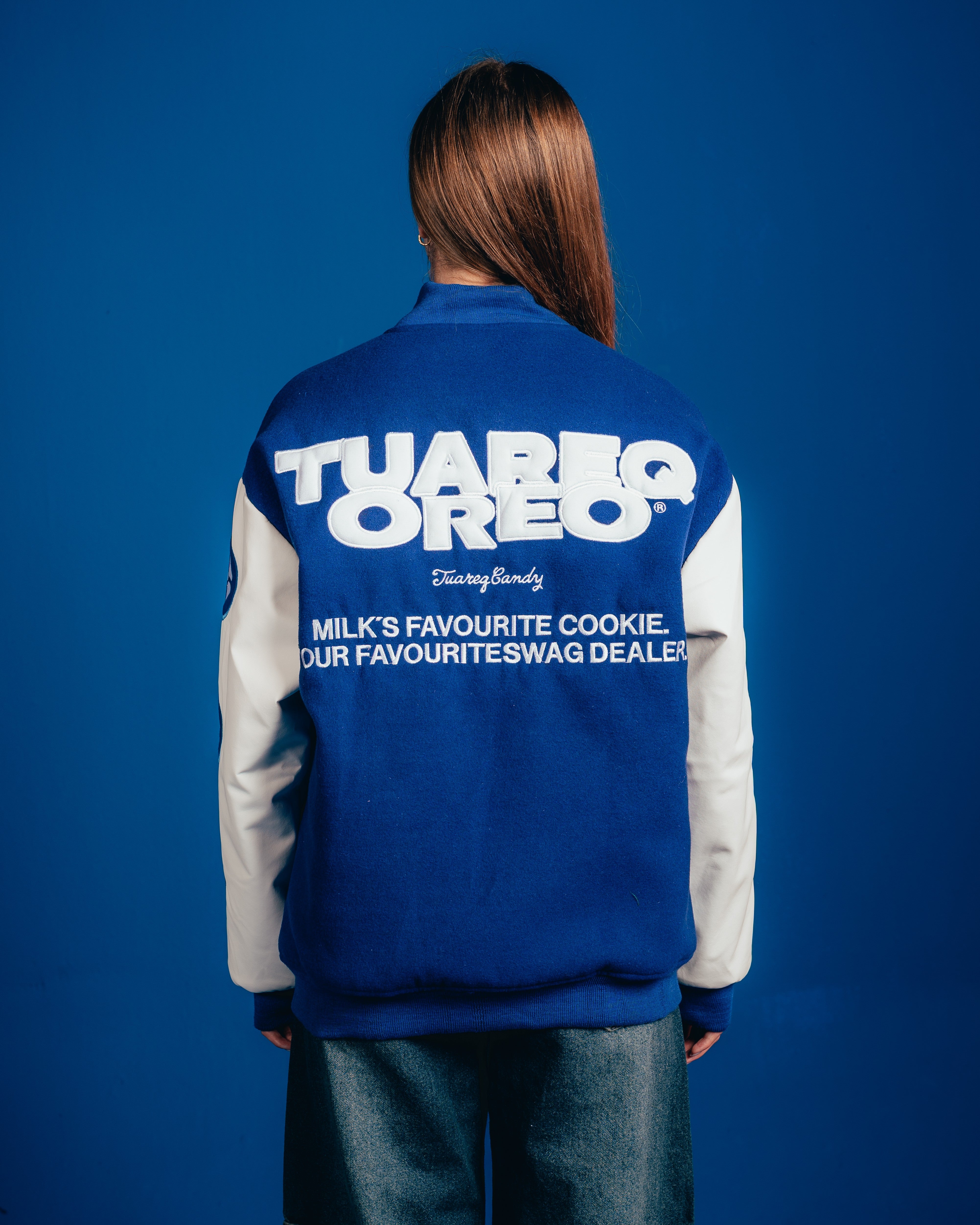 CAMPERA VARSITY CANDY [ OREO ] CLASSIC BLUE