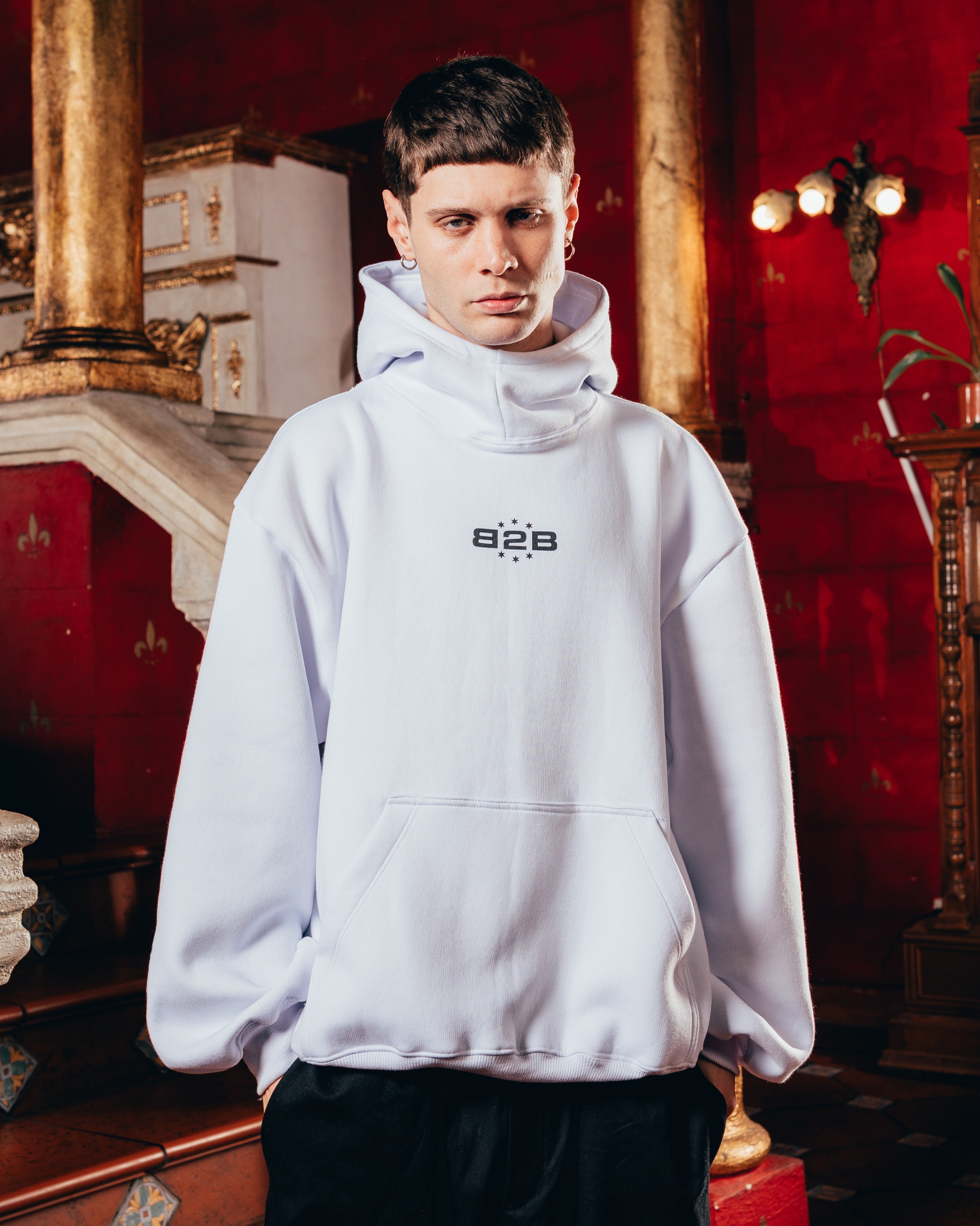 HOODIE OVERSIZED PESADO [ B2B ] WHITE