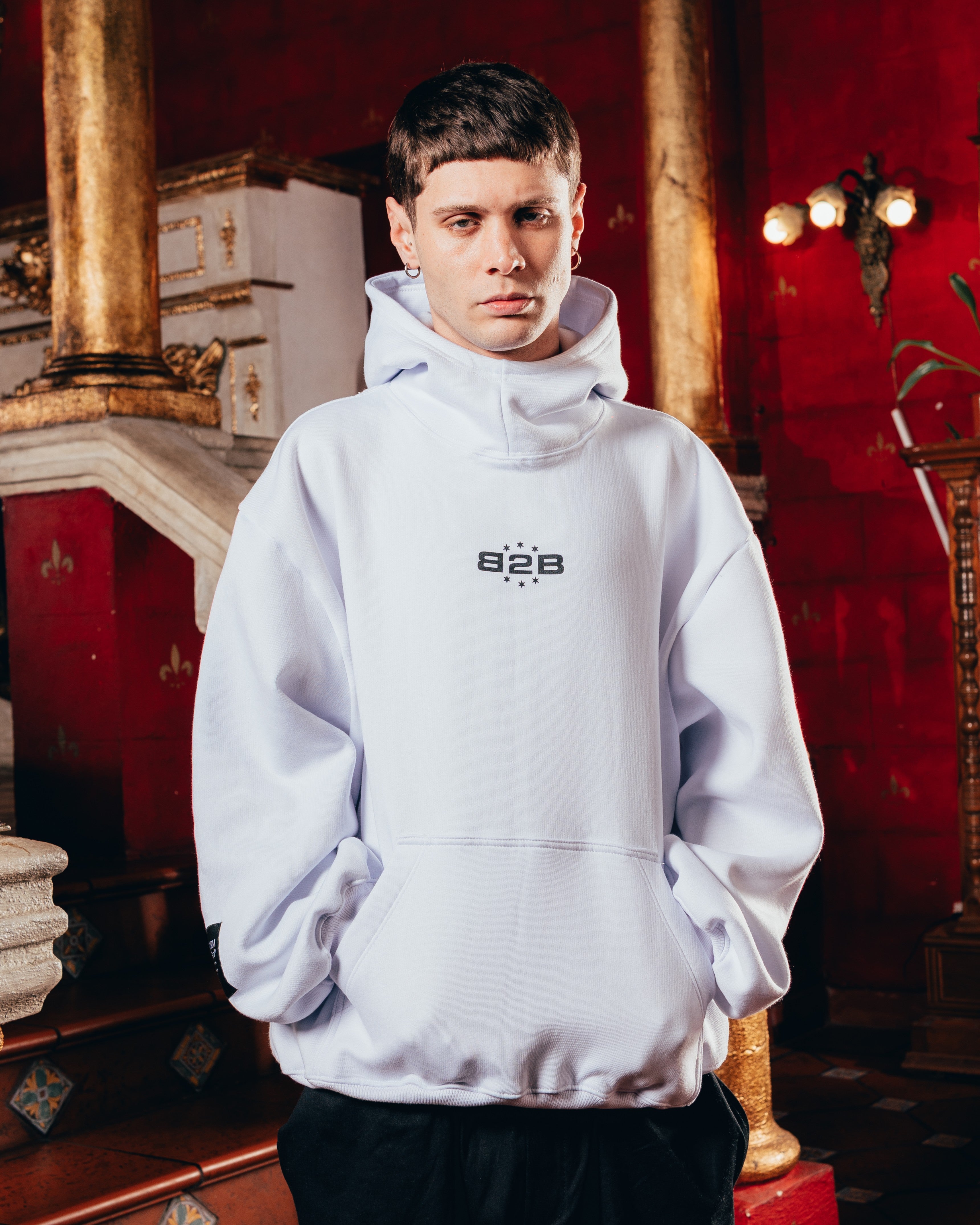 HOODIE OVERSIZED PESADO [ B2B ] WHITE