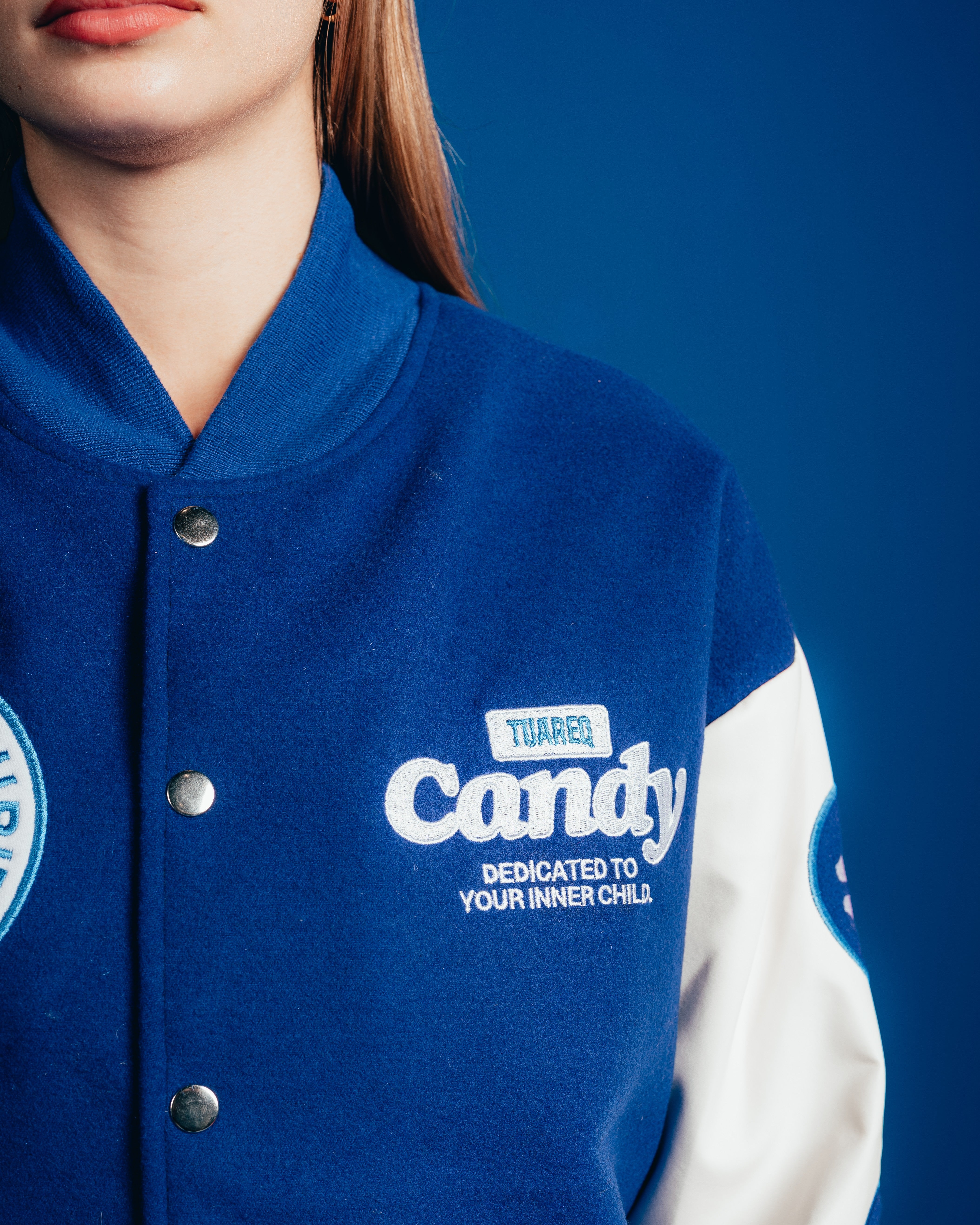 CAMPERA VARSITY CANDY [ OREO ] CLASSIC BLUE