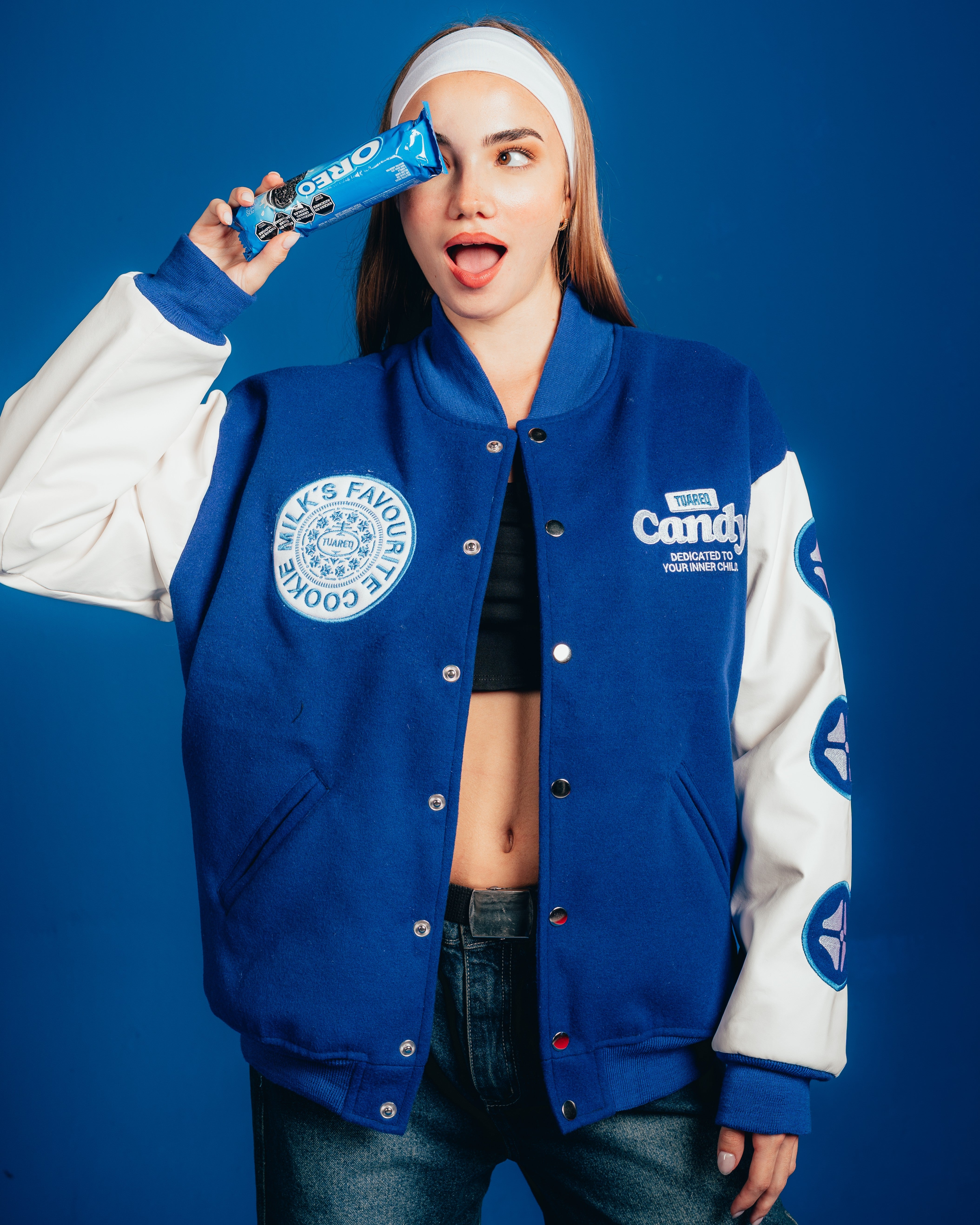 CAMPERA VARSITY CANDY [ OREO ] CLASSIC BLUE