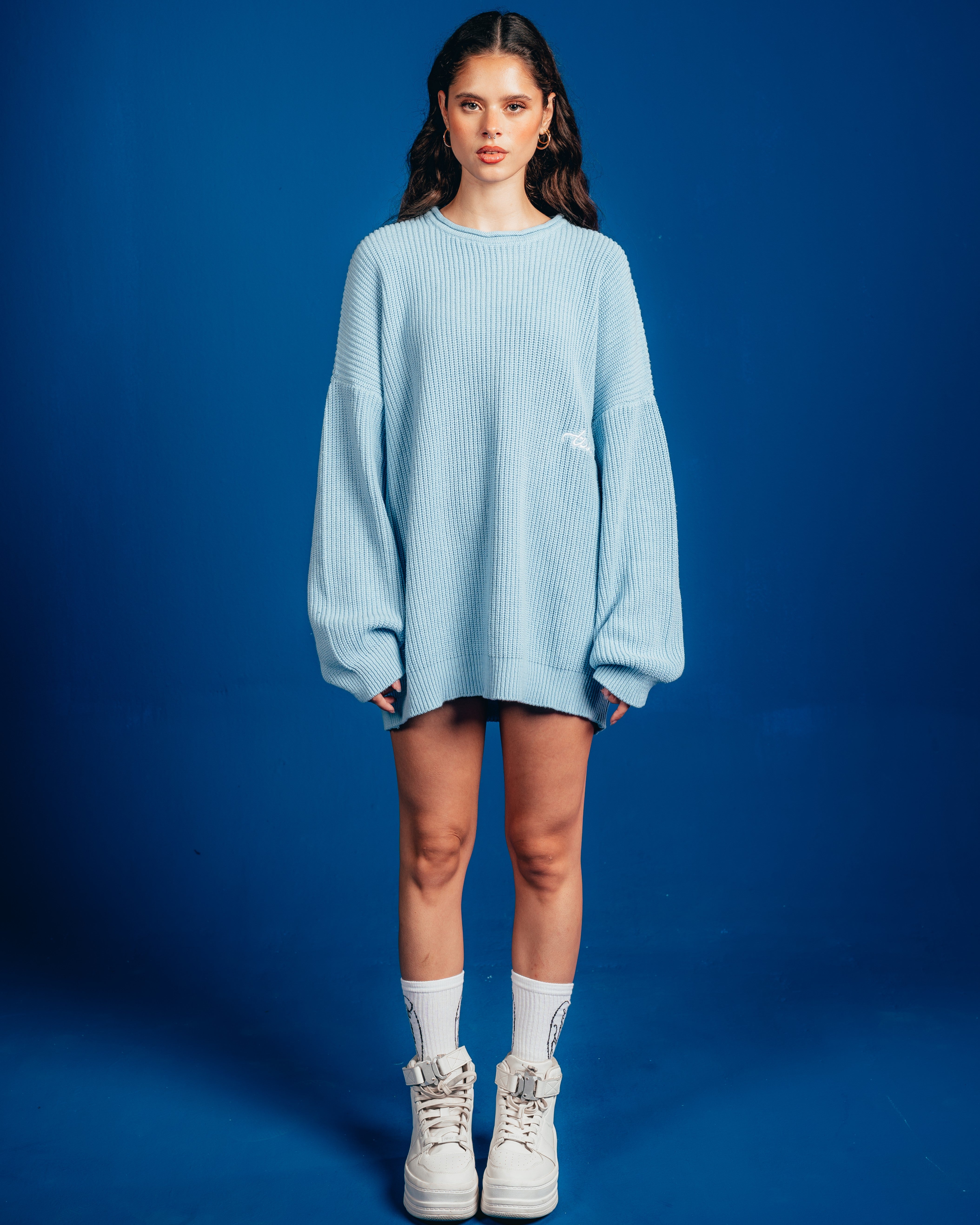 SWEATER TEJIDO PESADO [ CANDY ] SKY BLUE