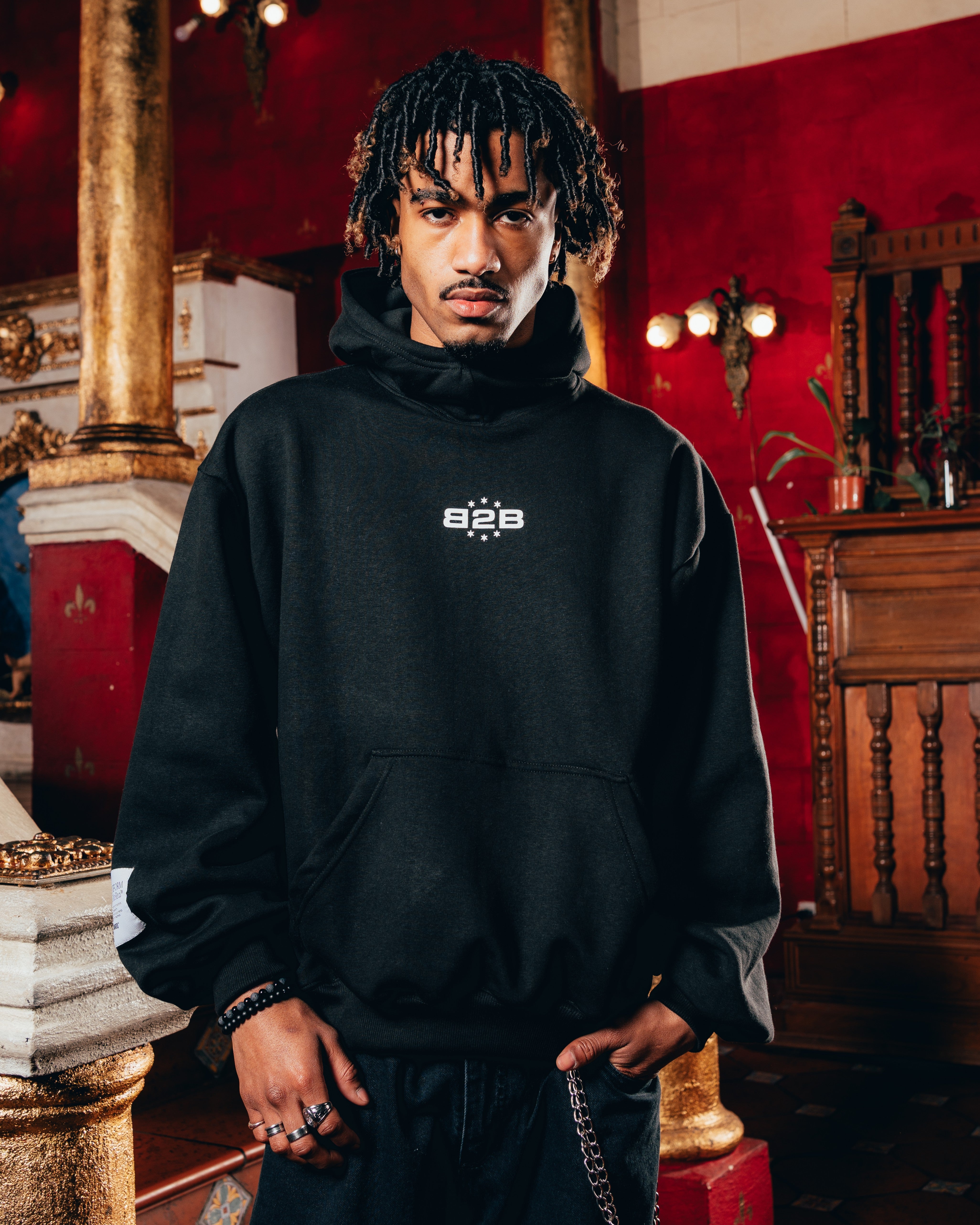 HOODIE OVERSIZED PESADO [ B2B ] BLACK