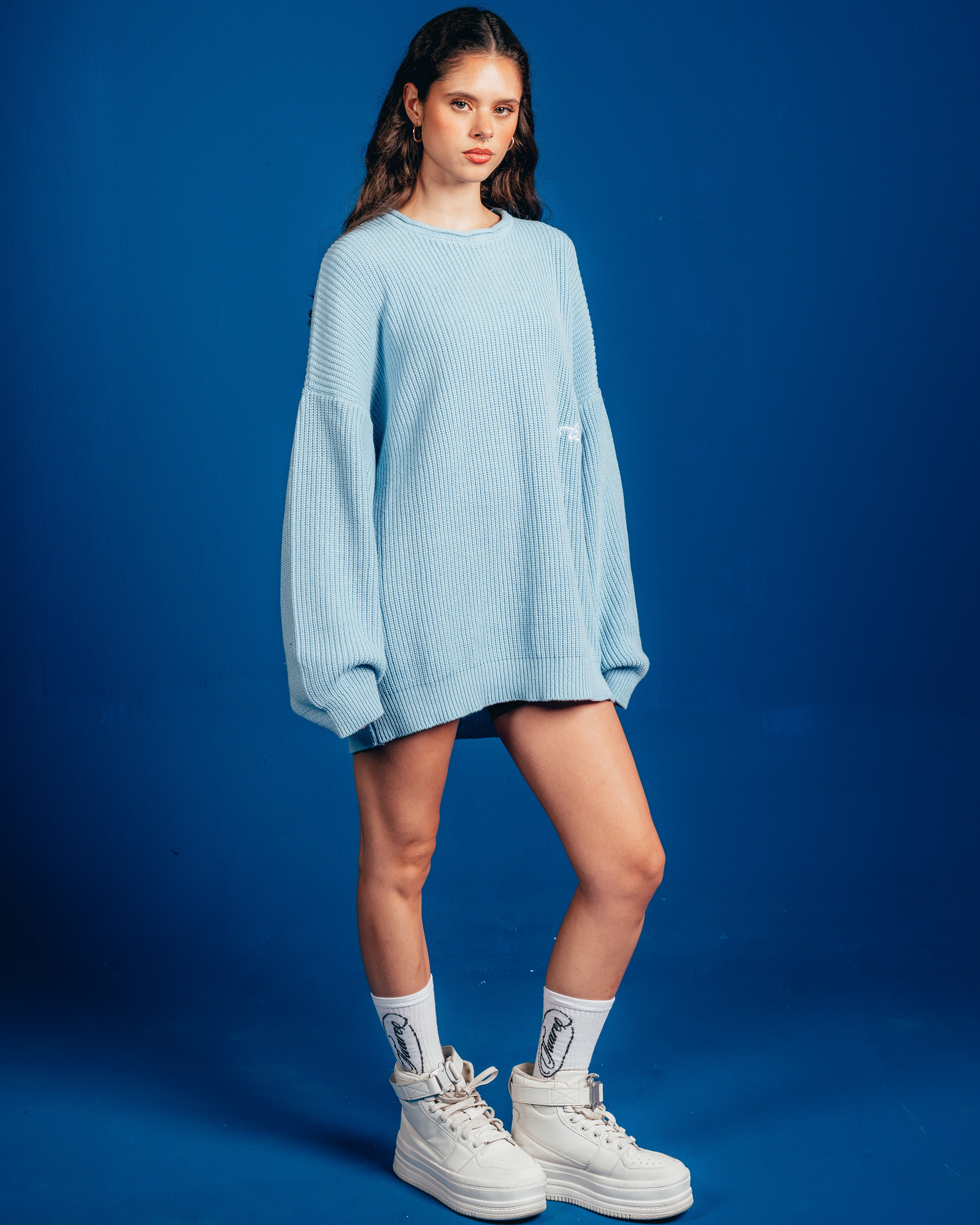 SWEATER TEJIDO PESADO [ CANDY ] SKY BLUE