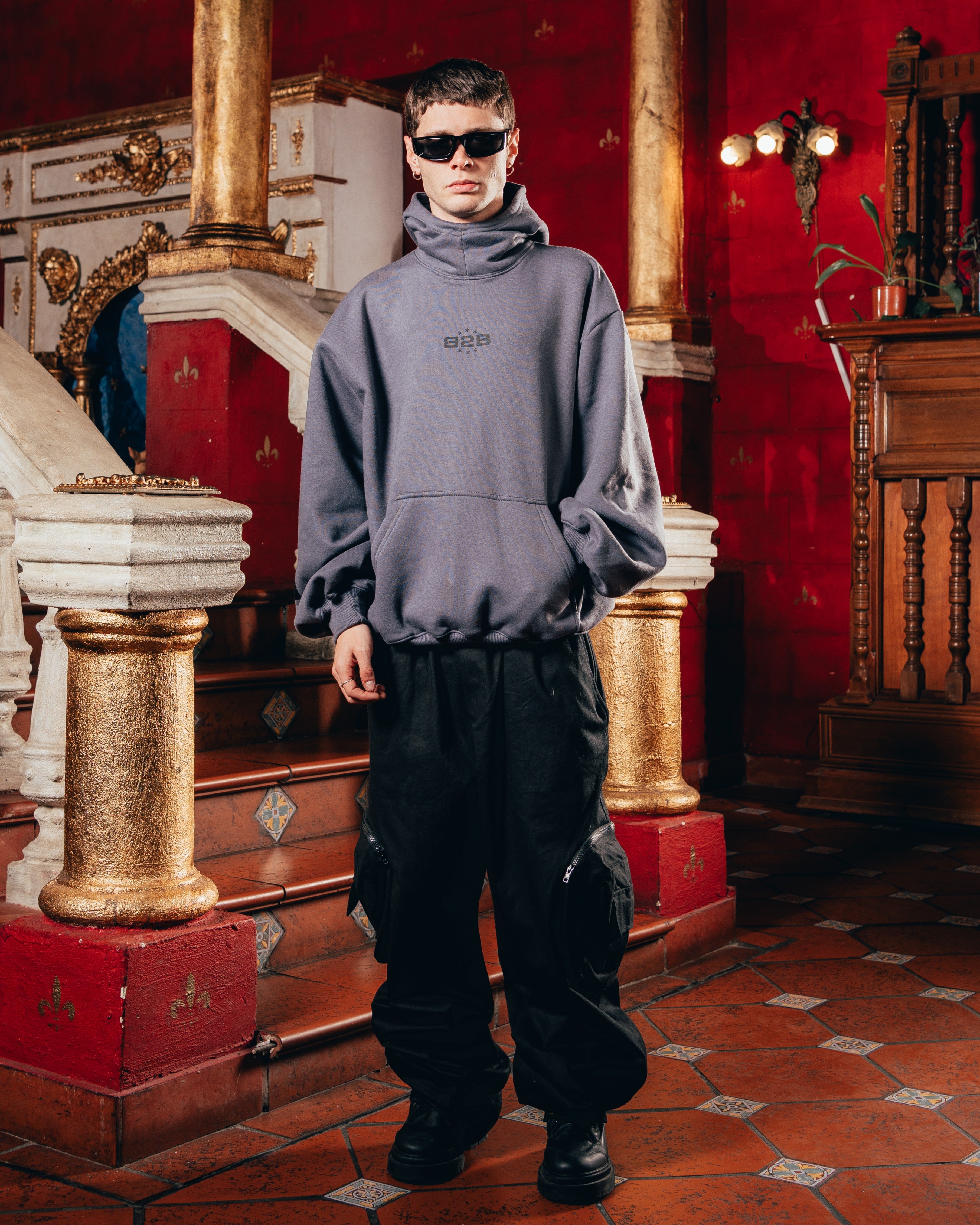 HOODIE OVERSIZED PESADO [ B2B ] GREY