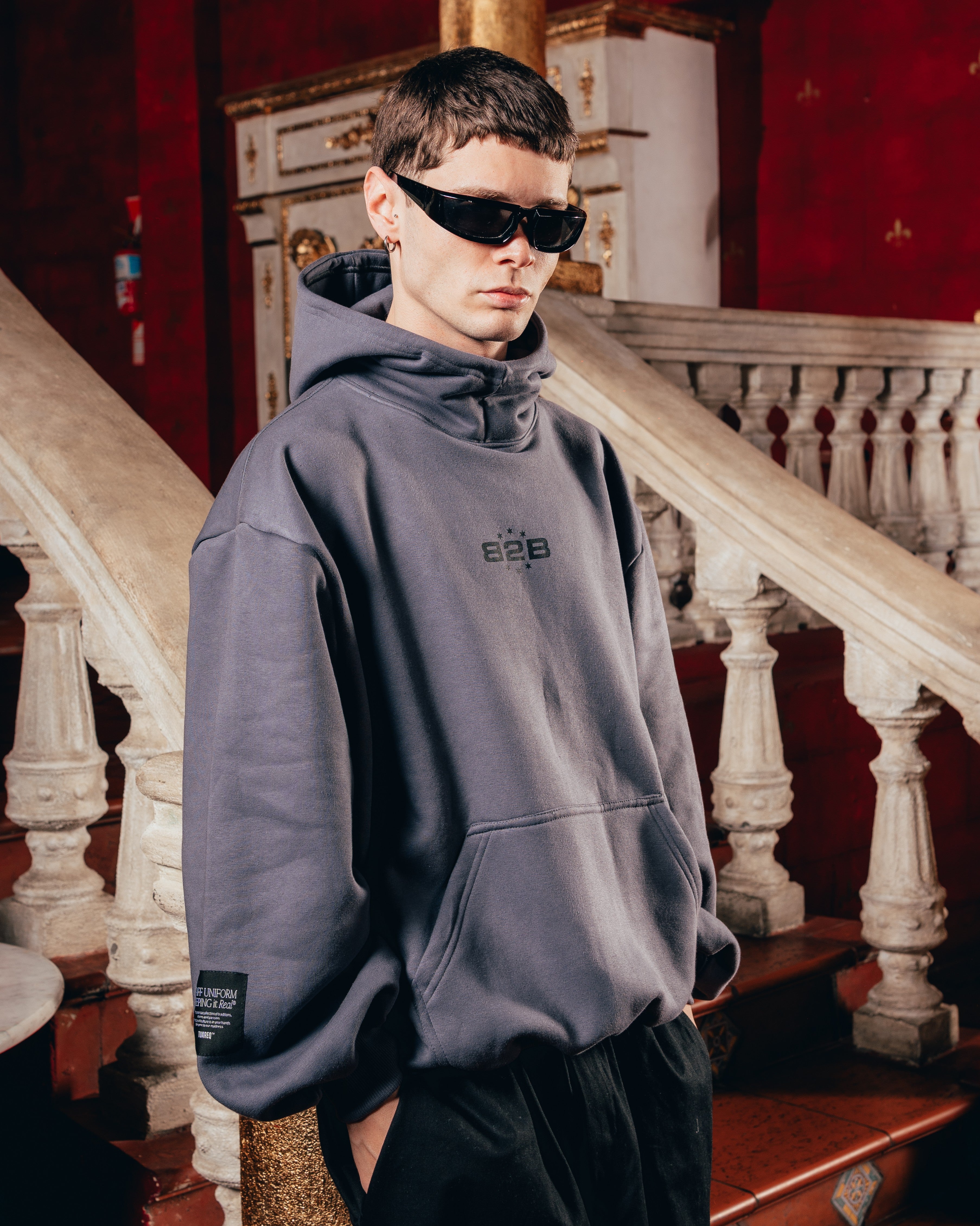 HOODIE OVERSIZED PESADO [ B2B ] GREY